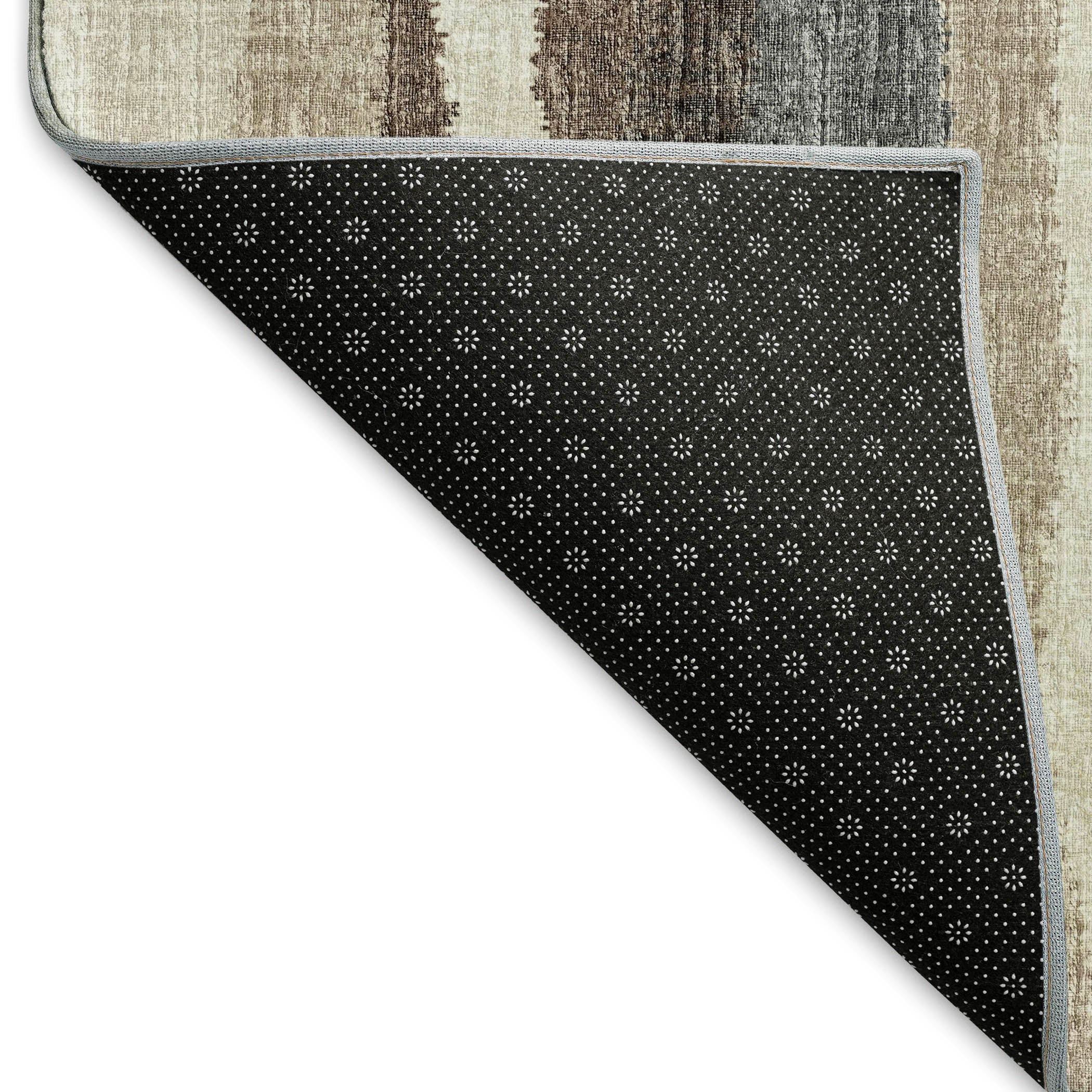 Rome Machine Washable Transitional Earth Brown Rug 1'8" x 2'6" #shape_Rectangle