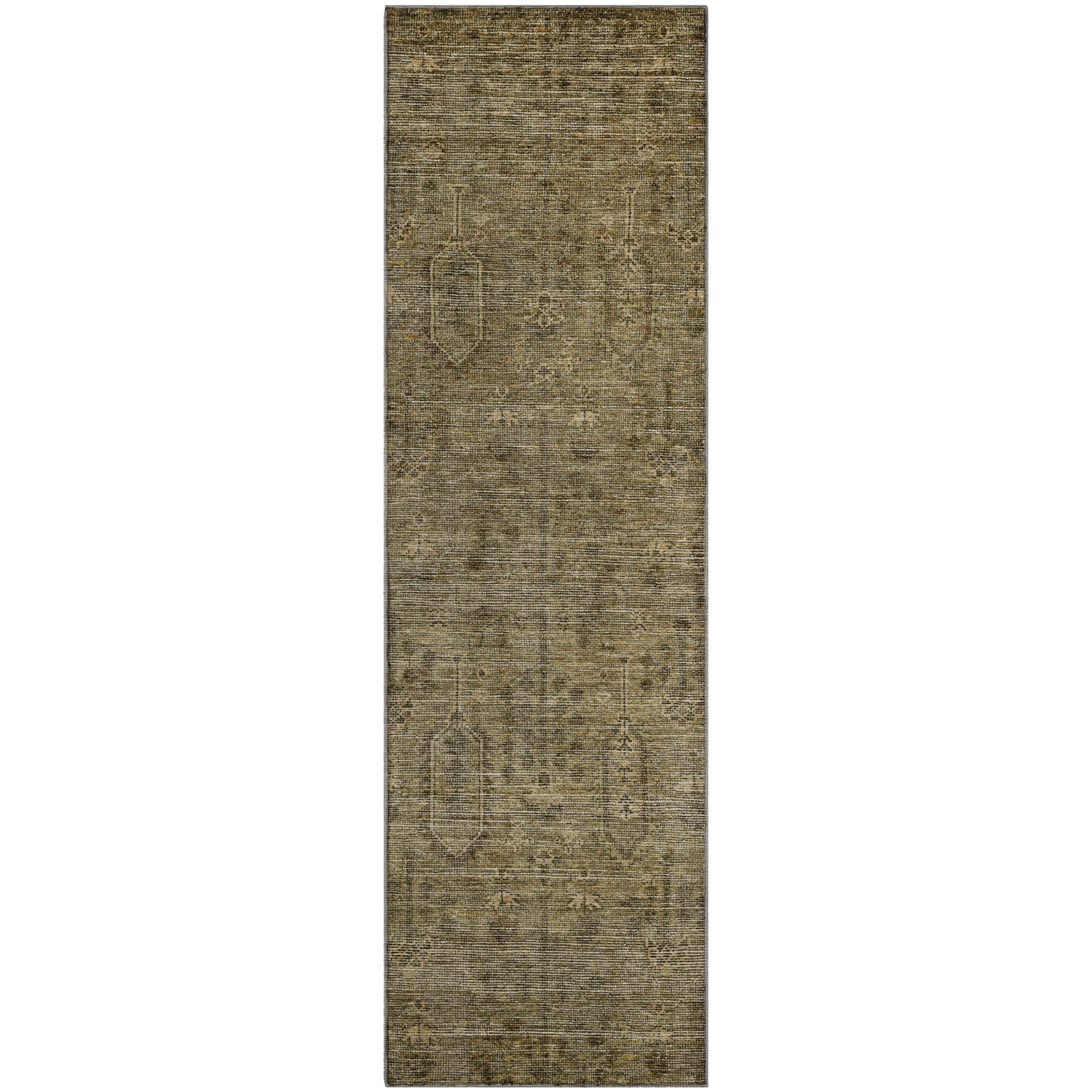 Lima Machine Washable Transitional Brown Rug 2'3" x 7'6" #shape_Runner