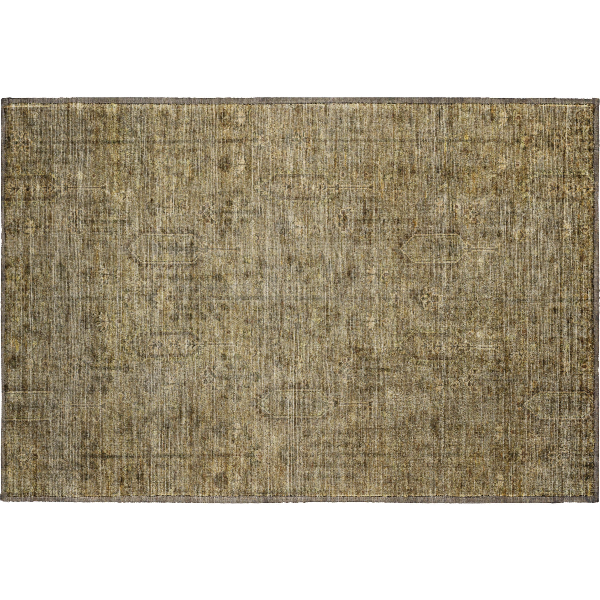 Lima Machine Washable Transitional Brown Rug 1'8" x 2'6" #shape_Rectangle