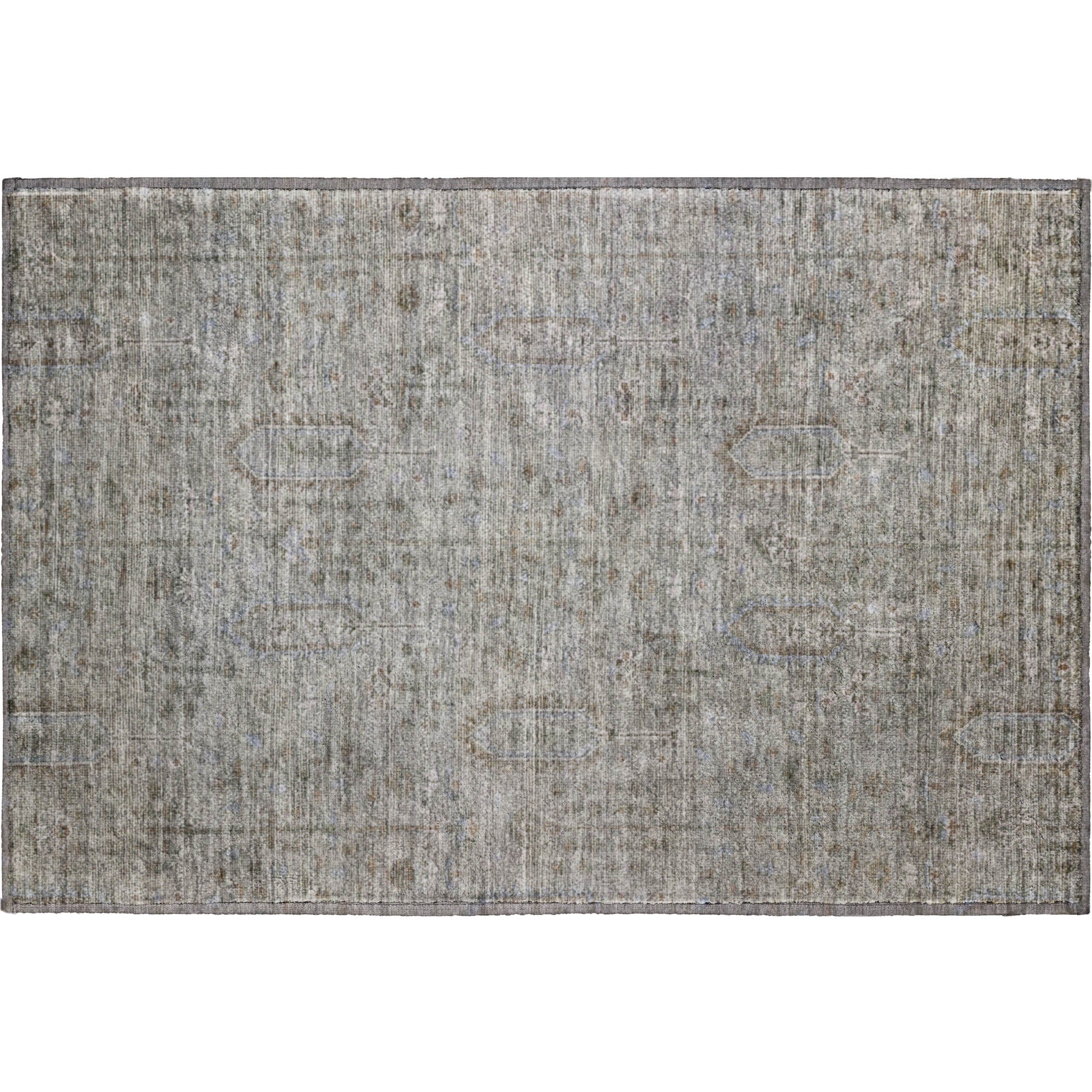 Lima Machine Washable Transitional Granite Gray Rug 1'8" x 2'6" #shape_Rectangle