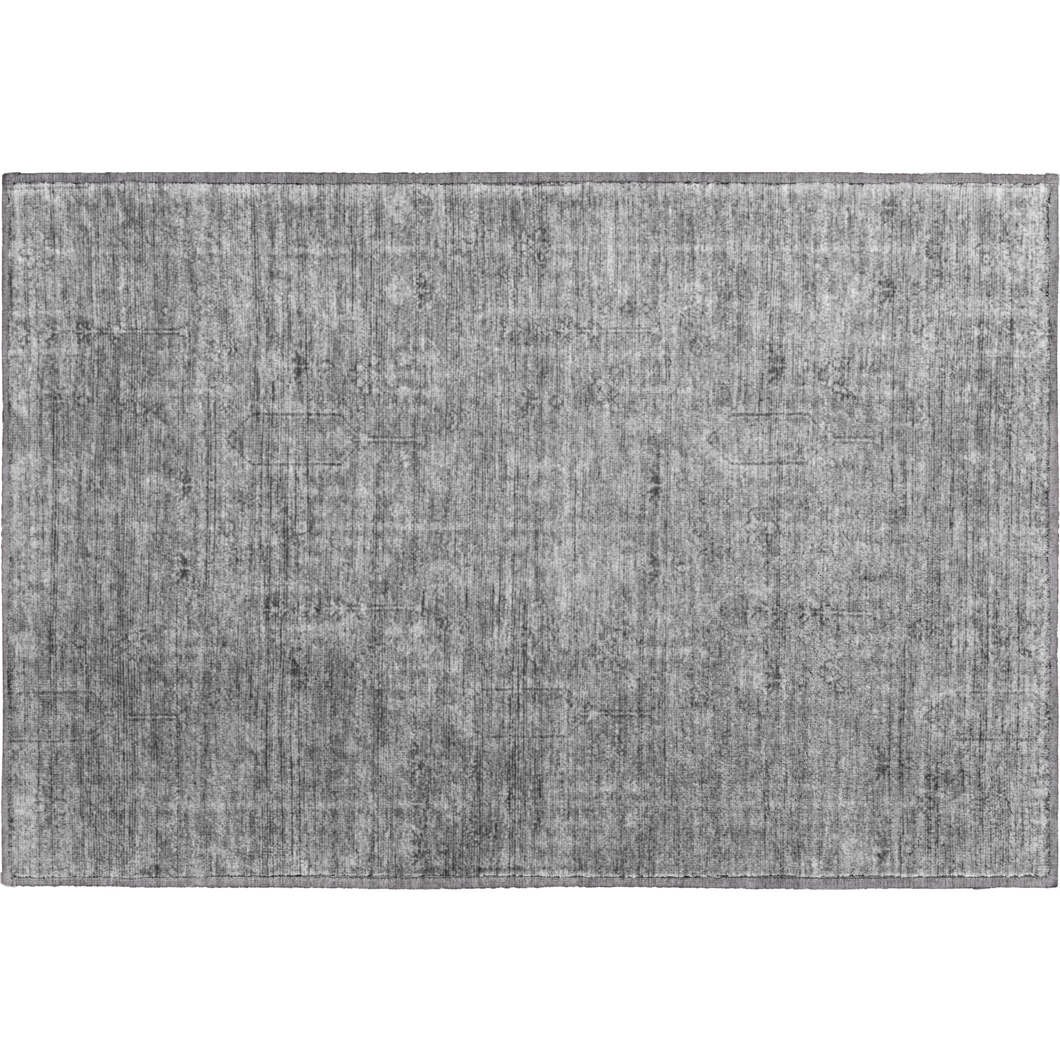 Lima Machine Washable Transitional Gray Rug 1'8" x 2'6" #shape_Rectangle