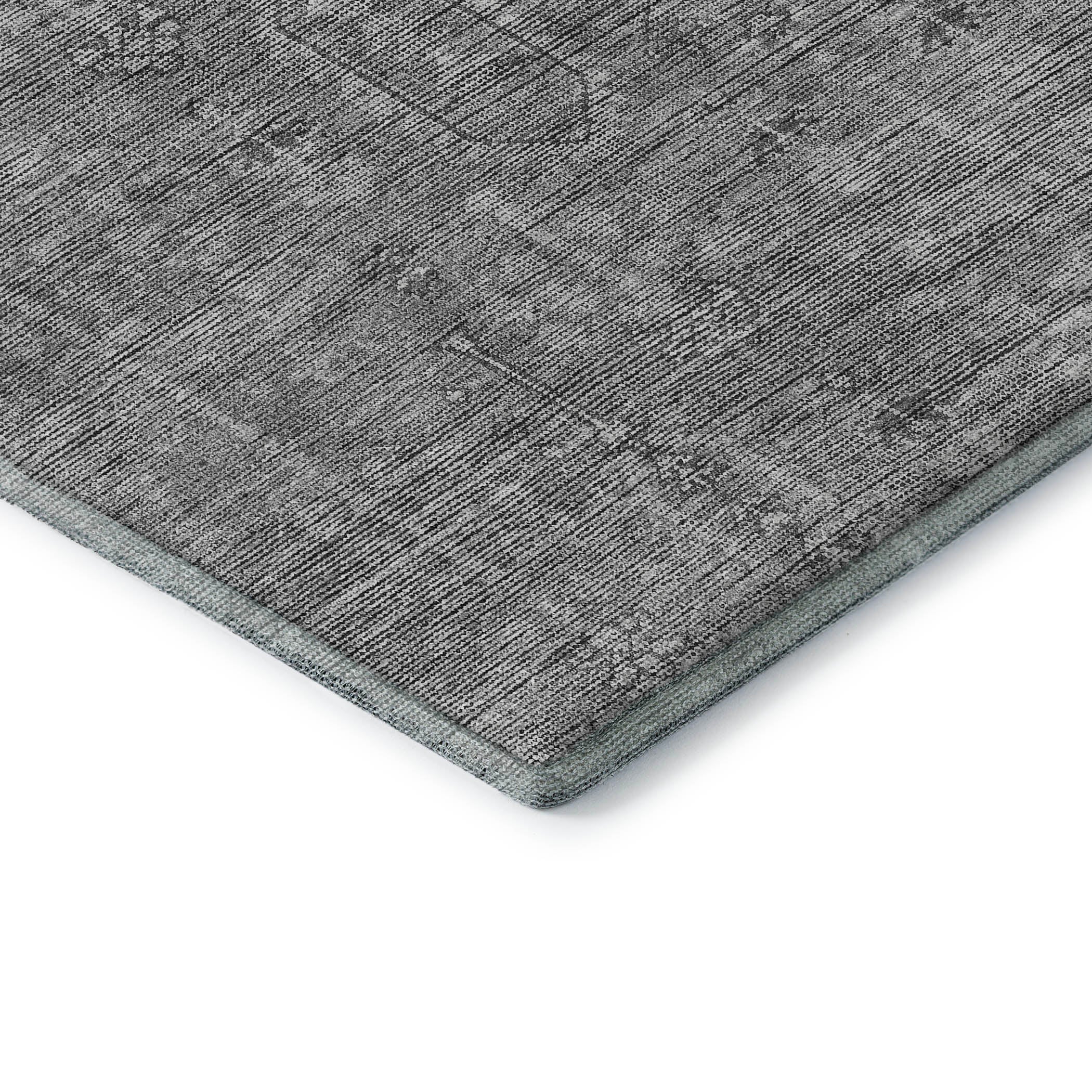 Lima Machine Washable Transitional Gray Rug 1'8" x 2'6" #shape_Rectangle