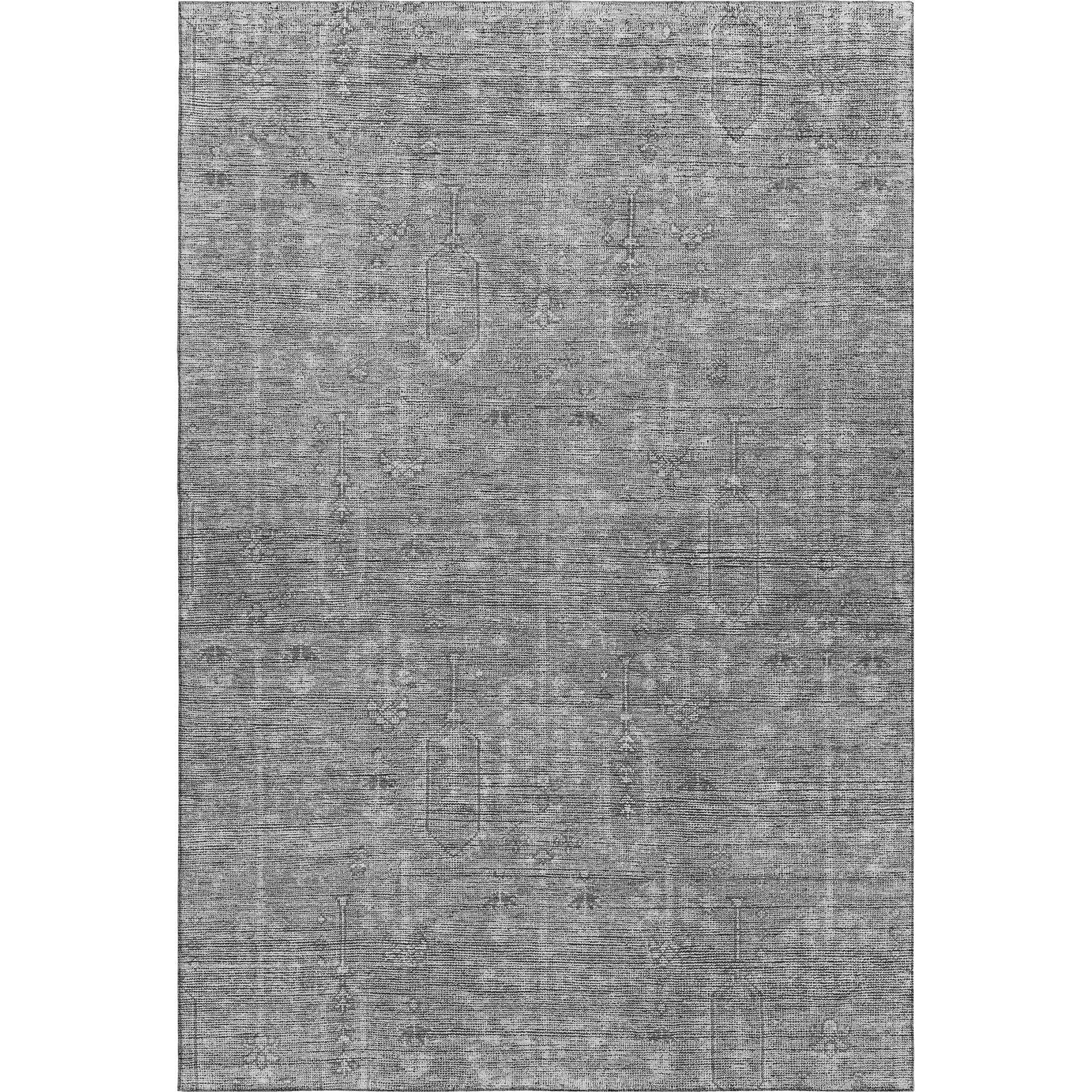 Lima Machine Washable Transitional Gray Rug 2'6" x 3'10" #shape_Rectangle