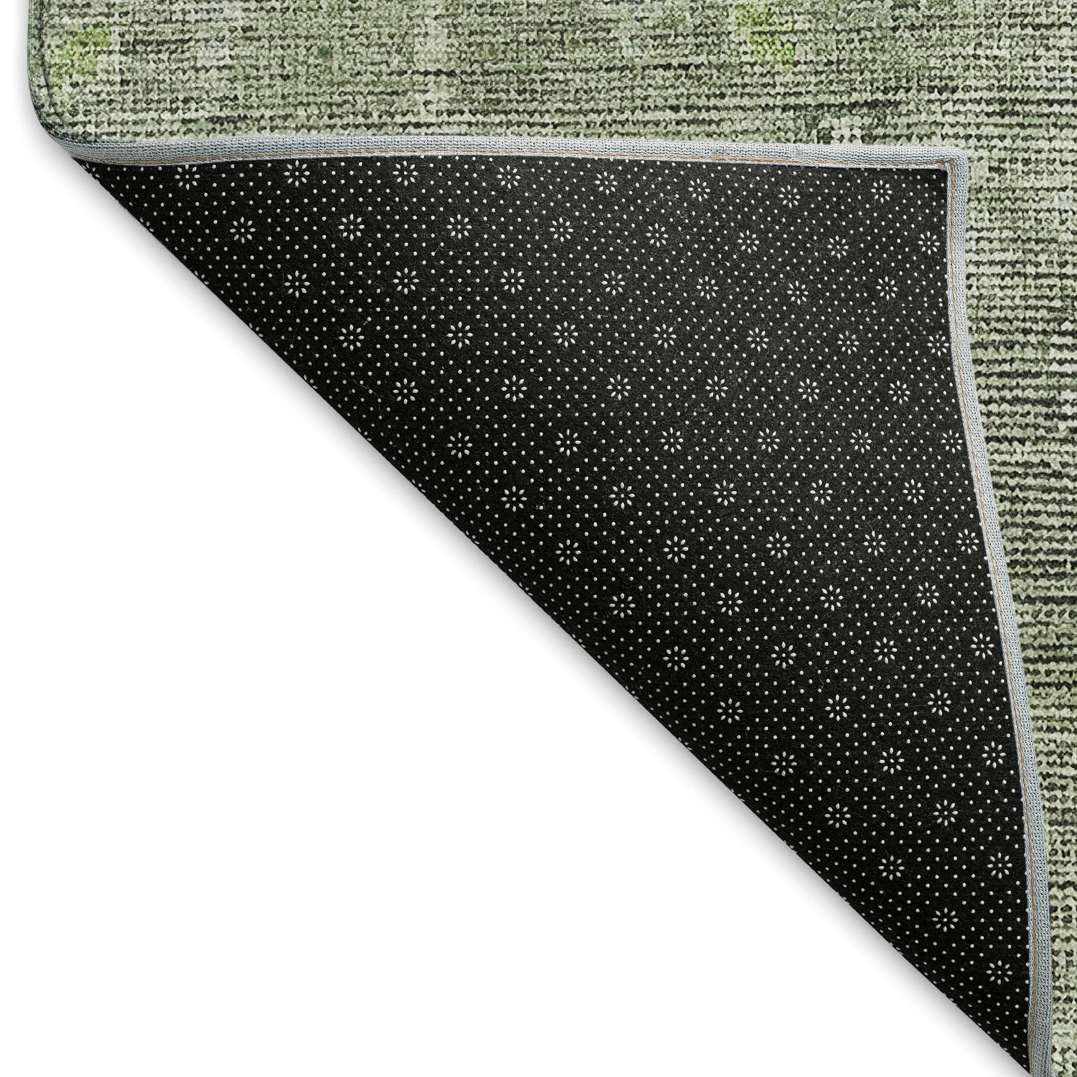 Lima Machine Washable Transitional Green Rug 1'8" x 2'6" #shape_Rectangle