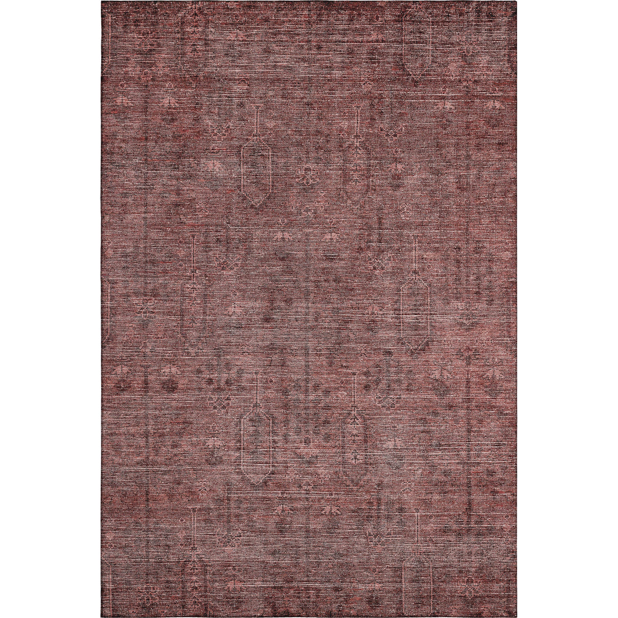 Lima Machine Washable Transitional Paprika Orange Rug 2'6" x 3'10" #shape_Rectangle