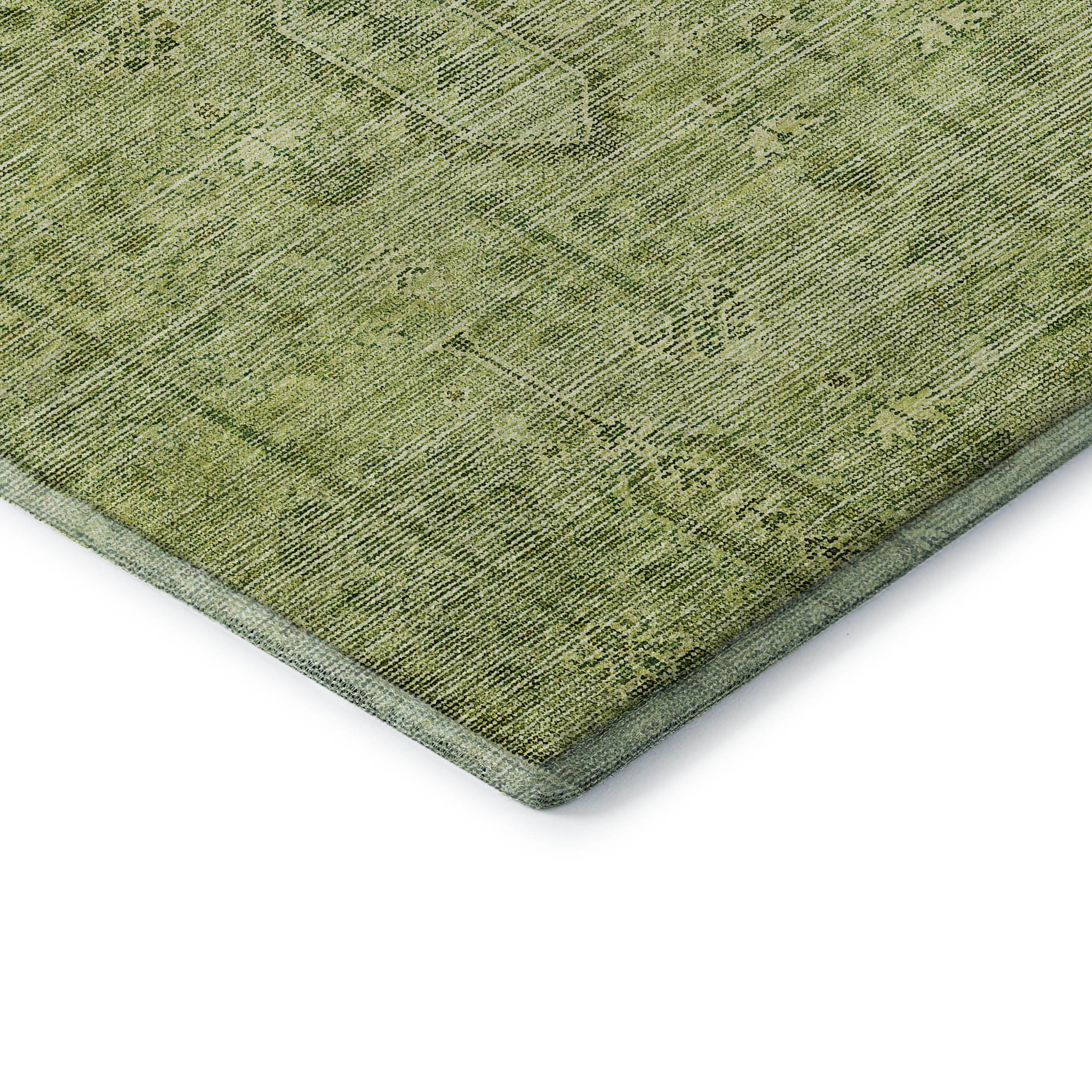 Lima Machine Washable Transitional Sage Green Rug 1'8" x 2'6" #shape_Rectangle