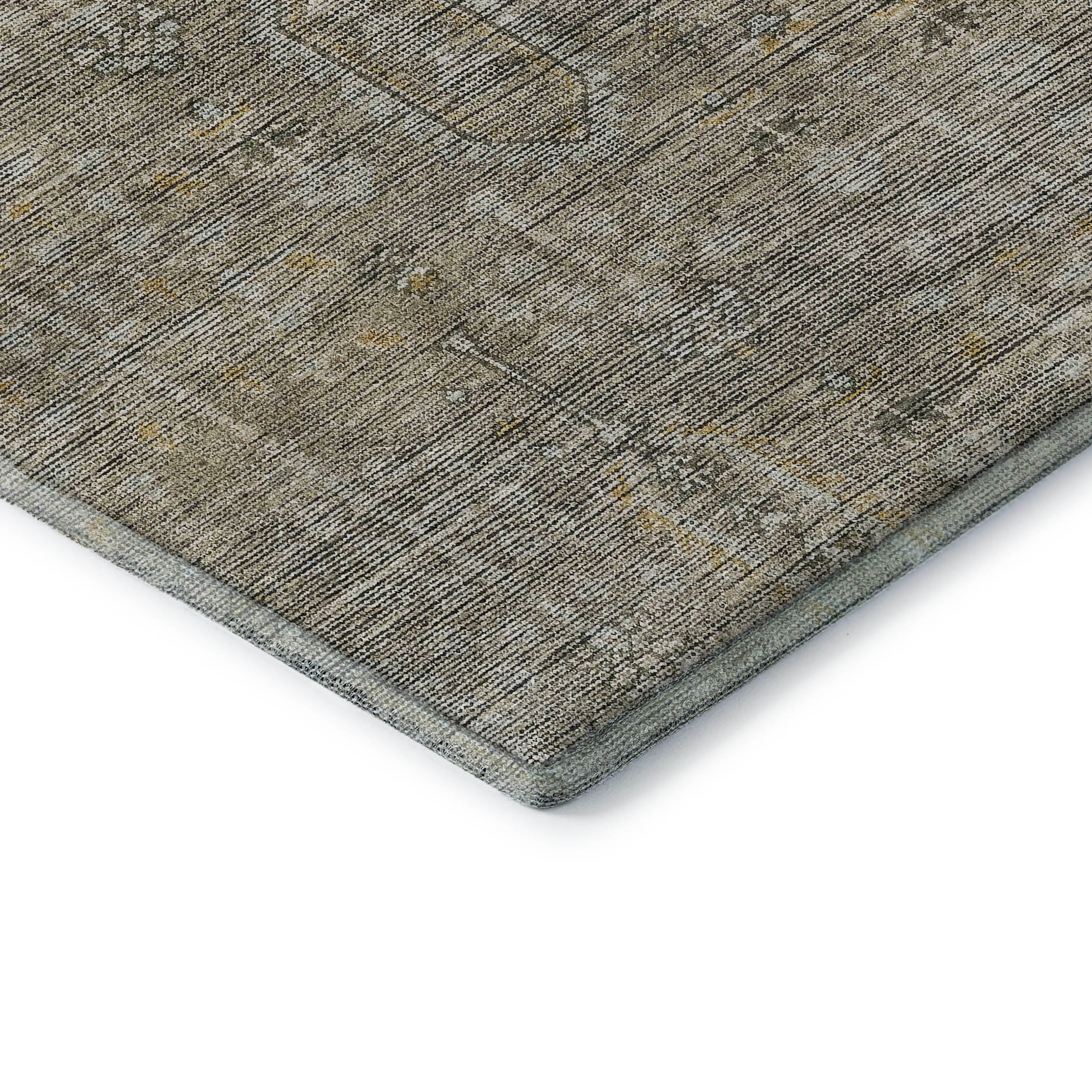 Lima Machine Washable Transitional Taupe Brown Rug 1'8" x 2'6" #shape_Rectangle