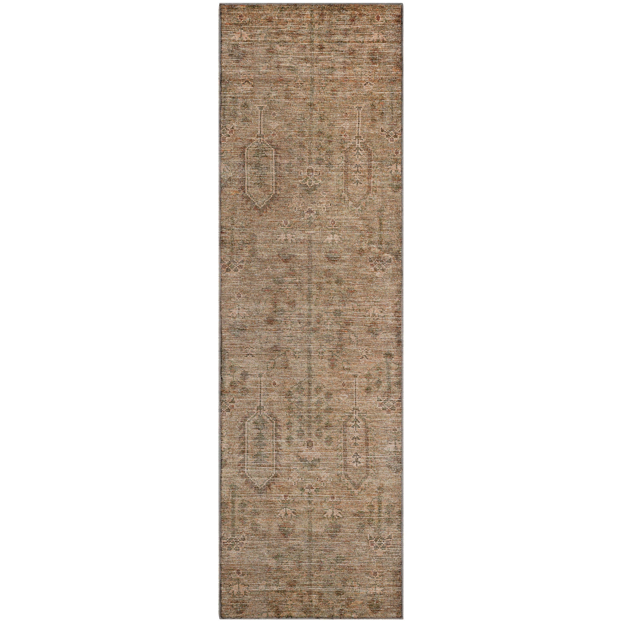 Lima Machine Washable Transitional Terracotta Orange Rug 2'3" x 7'6" #shape_Runner