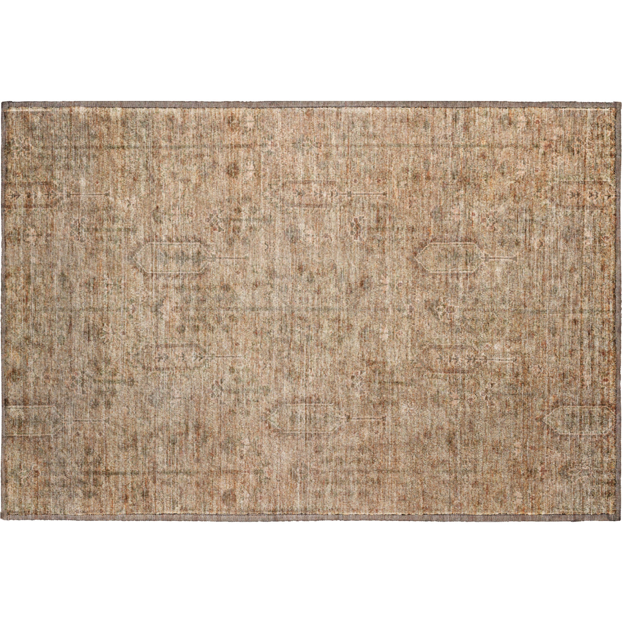 Lima Machine Washable Transitional Terracotta Orange Rug 1'8" x 2'6" #shape_Rectangle