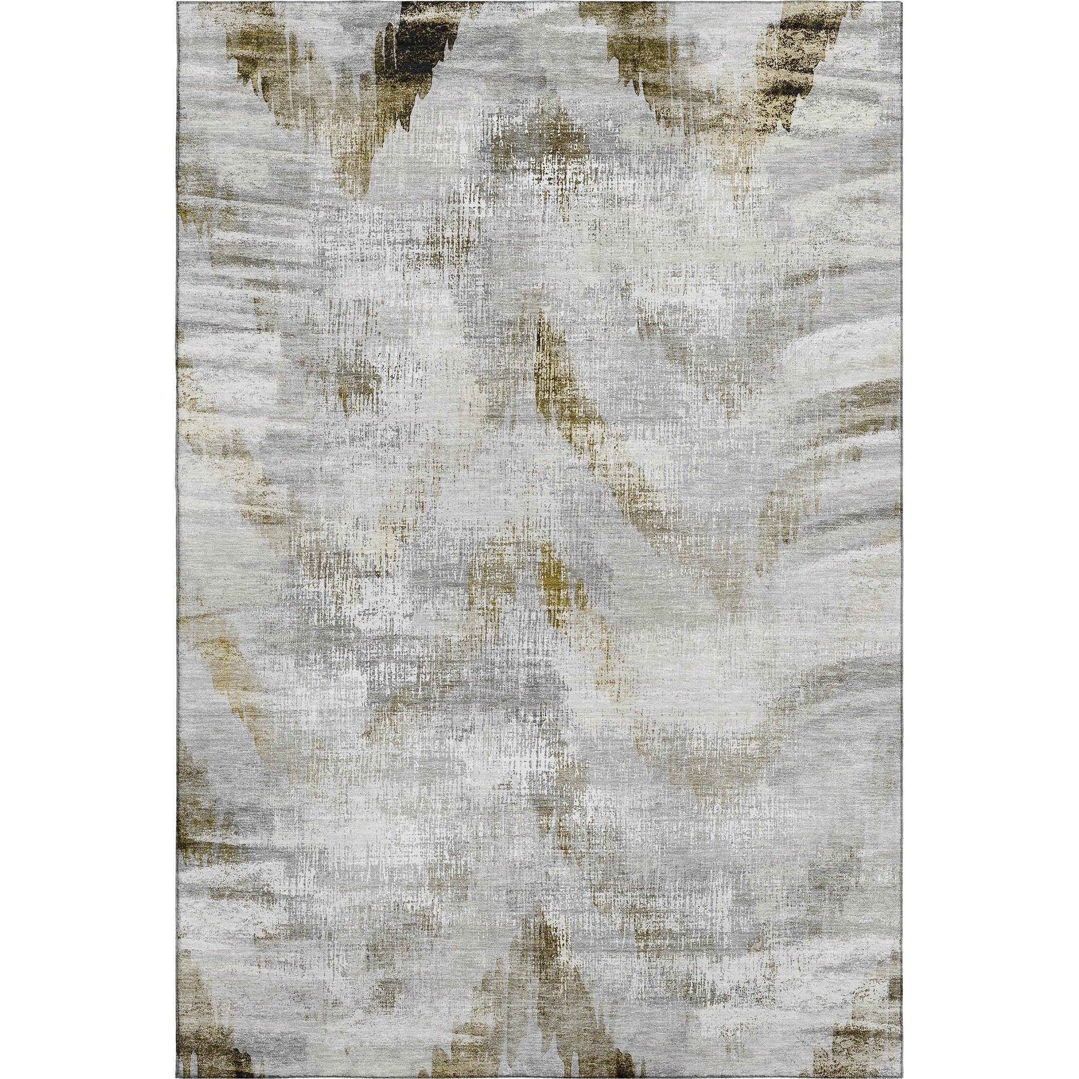 Tbilisi Machine Washable Transitional Taupe Brown Rug 2'6" x 3'10" #shape_Rectangle