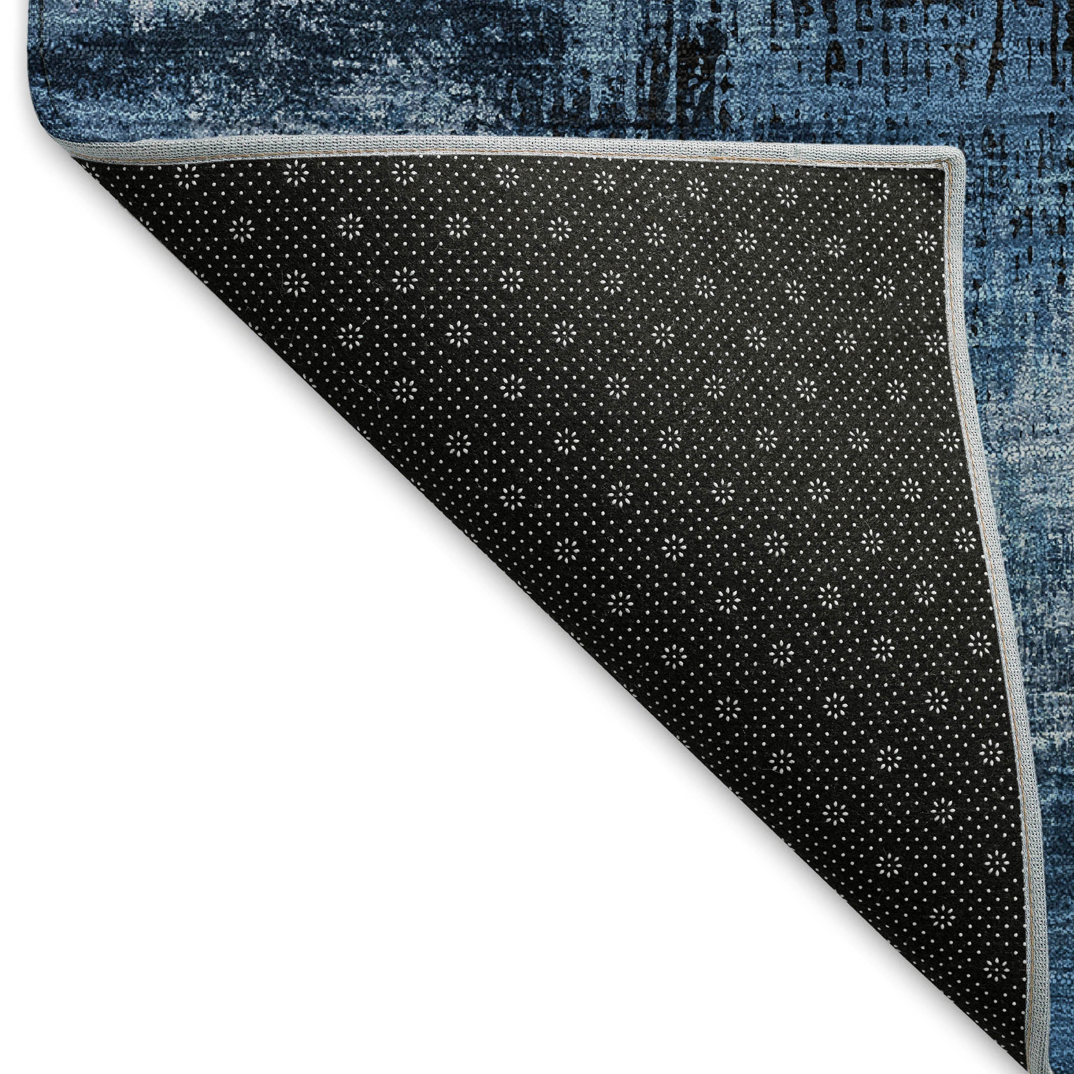 Istanbul Machine Washable Transitional Blue Rug 1'8" x 2'6" #shape_Rectangle