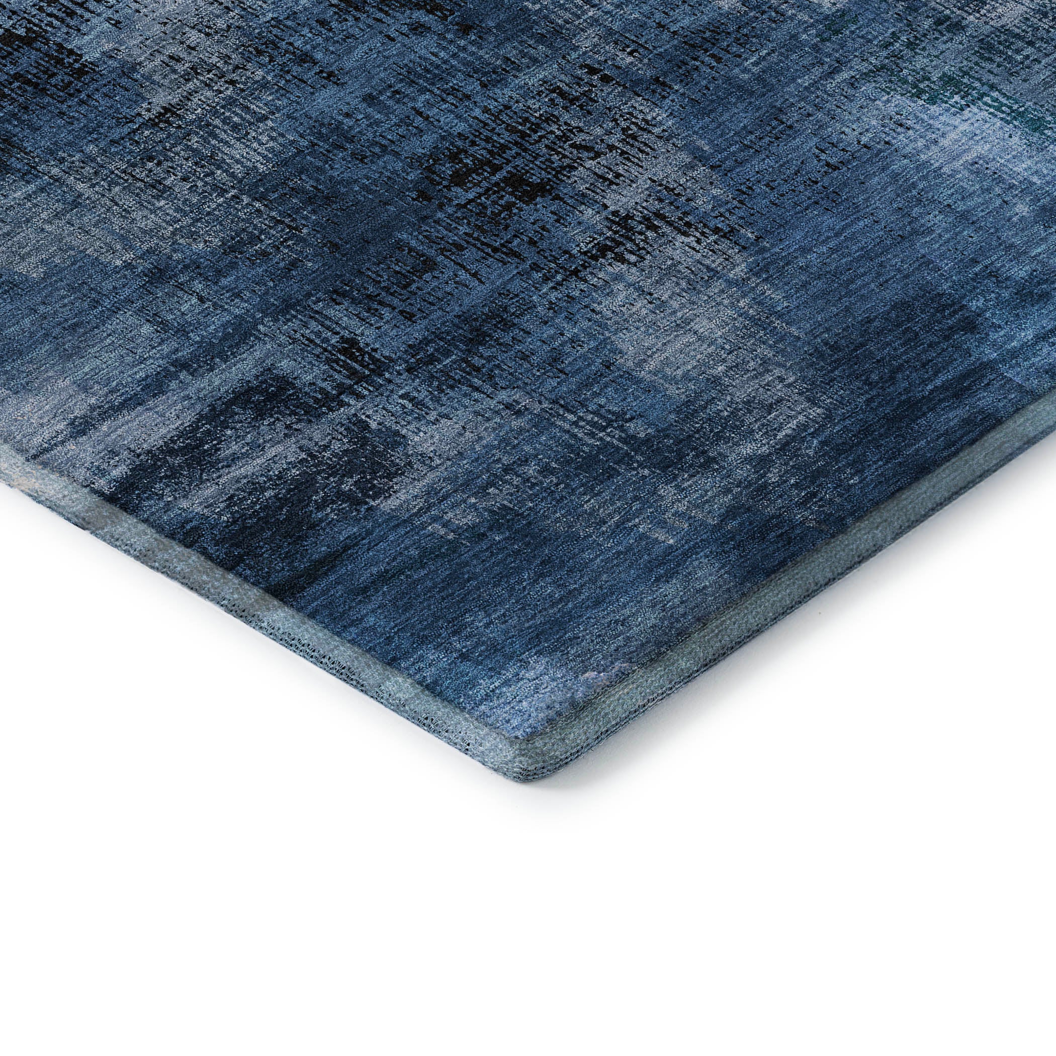 Istanbul Machine Washable Transitional Blue Rug 1'8" x 2'6" #shape_Rectangle