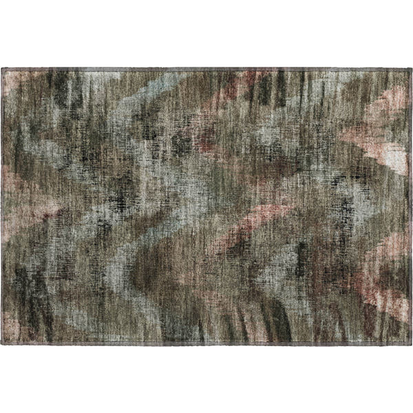 Istanbul Machine Washable Transitional Brown Rug 1'8" x 2'6"