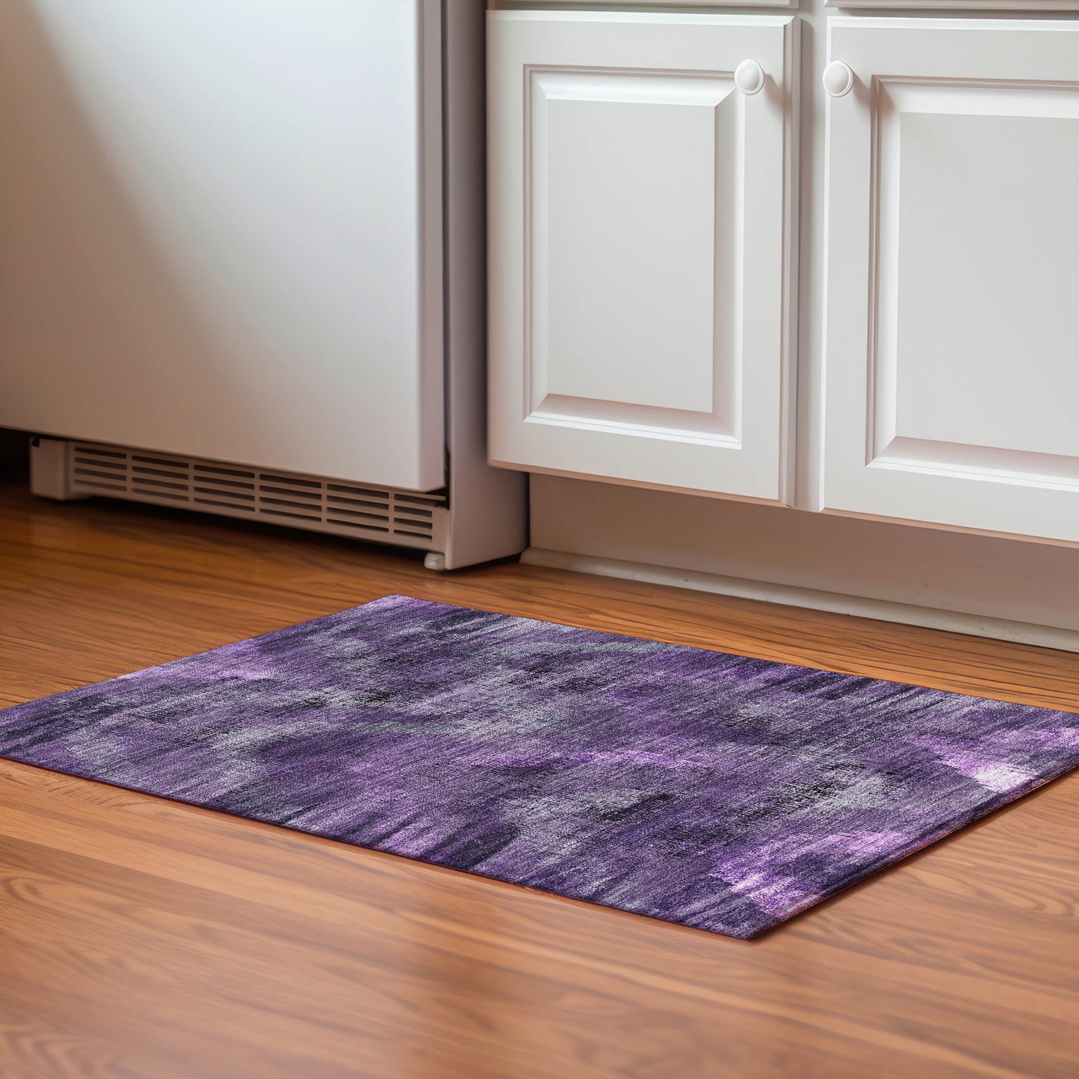 Istanbul Machine Washable Transitional Purple Rug 1'8" x 2'6" #shape_Rectangle