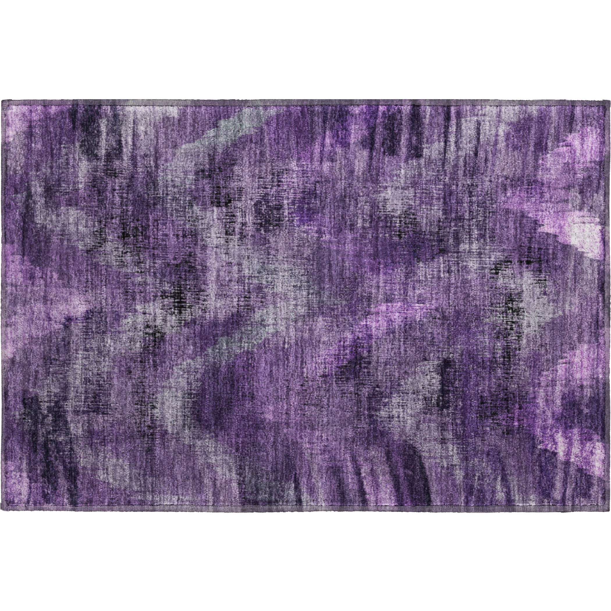 Istanbul Machine Washable Transitional Purple Rug 1'8" x 2'6" #shape_Rectangle