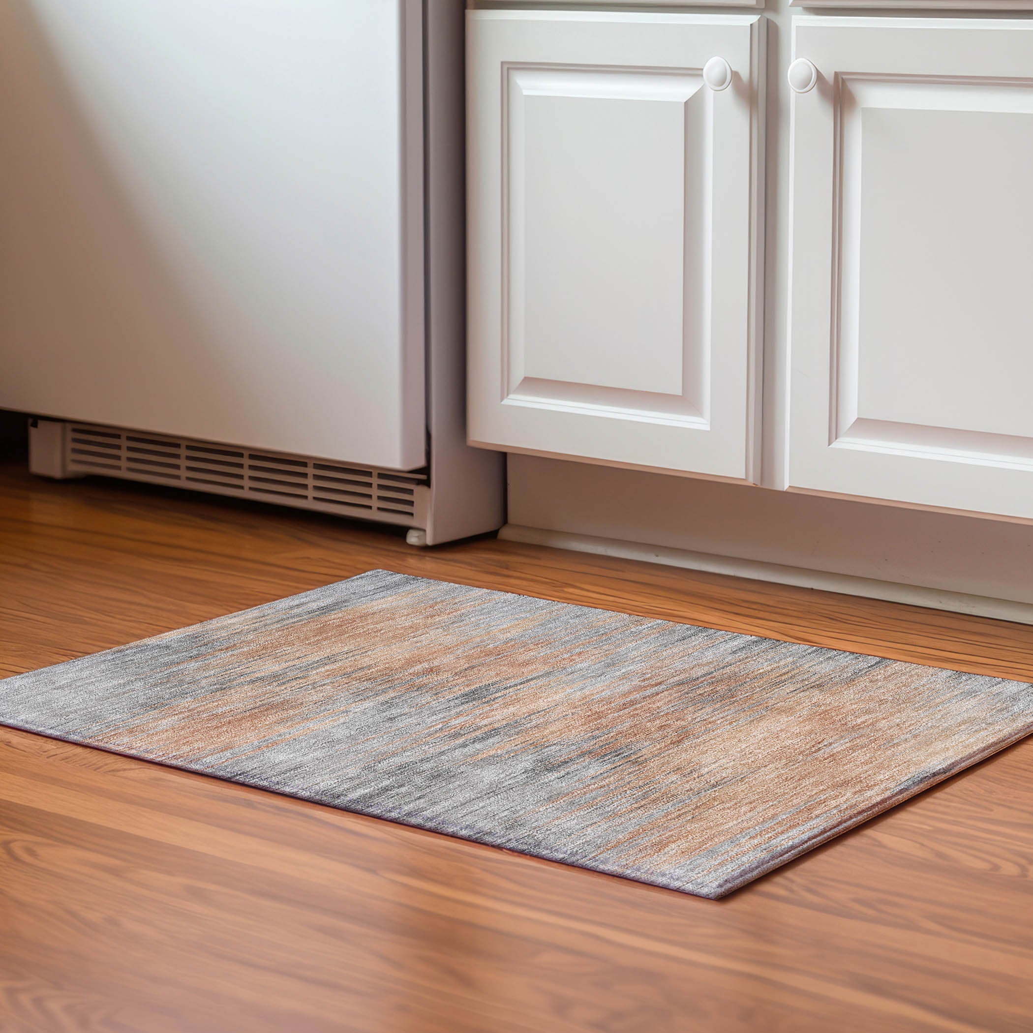 Bogota Machine Washable Transitional Salmon Orange Rug 1'8" x 2'6" #shape_Rectangle