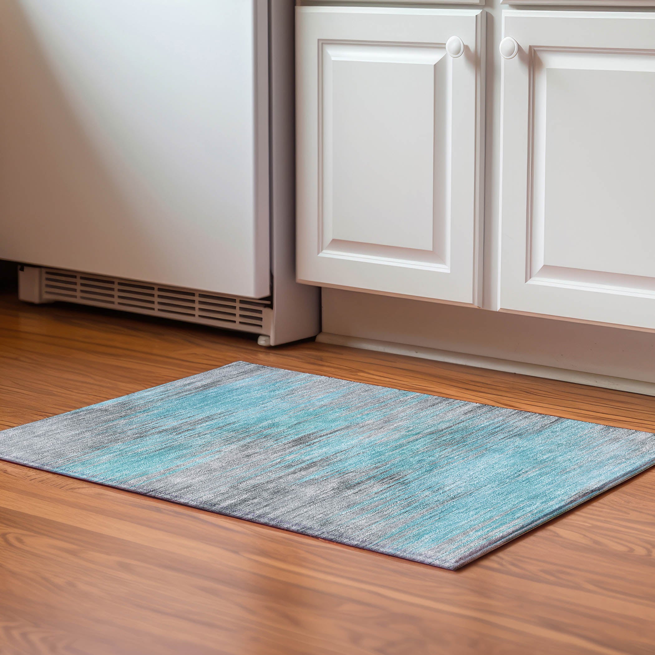 Bogota Machine Washable Transitional Teal Rug 1'8" x 2'6" #shape_Rectangle