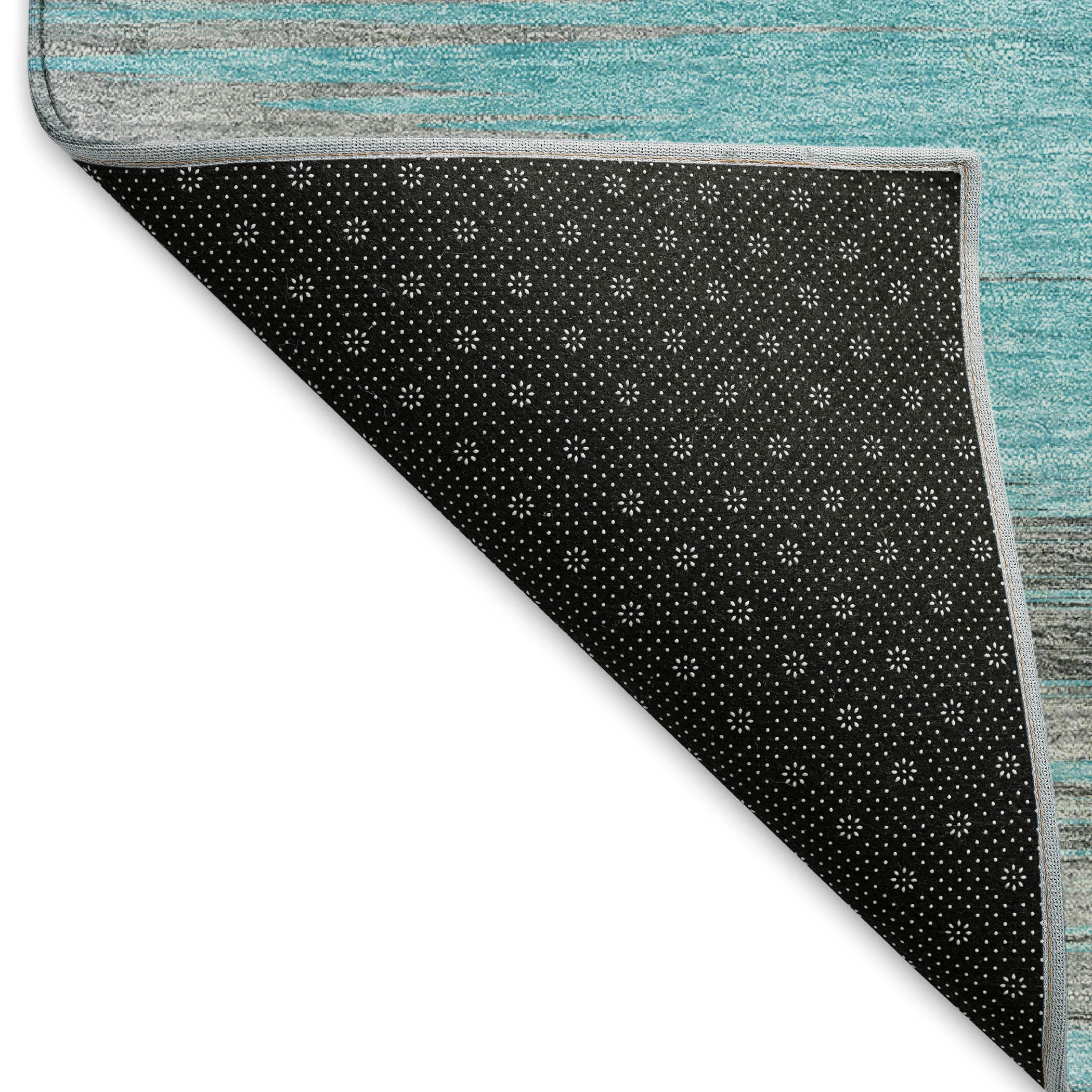 Bogota Machine Washable Transitional Teal Rug 1'8" x 2'6" #shape_Rectangle