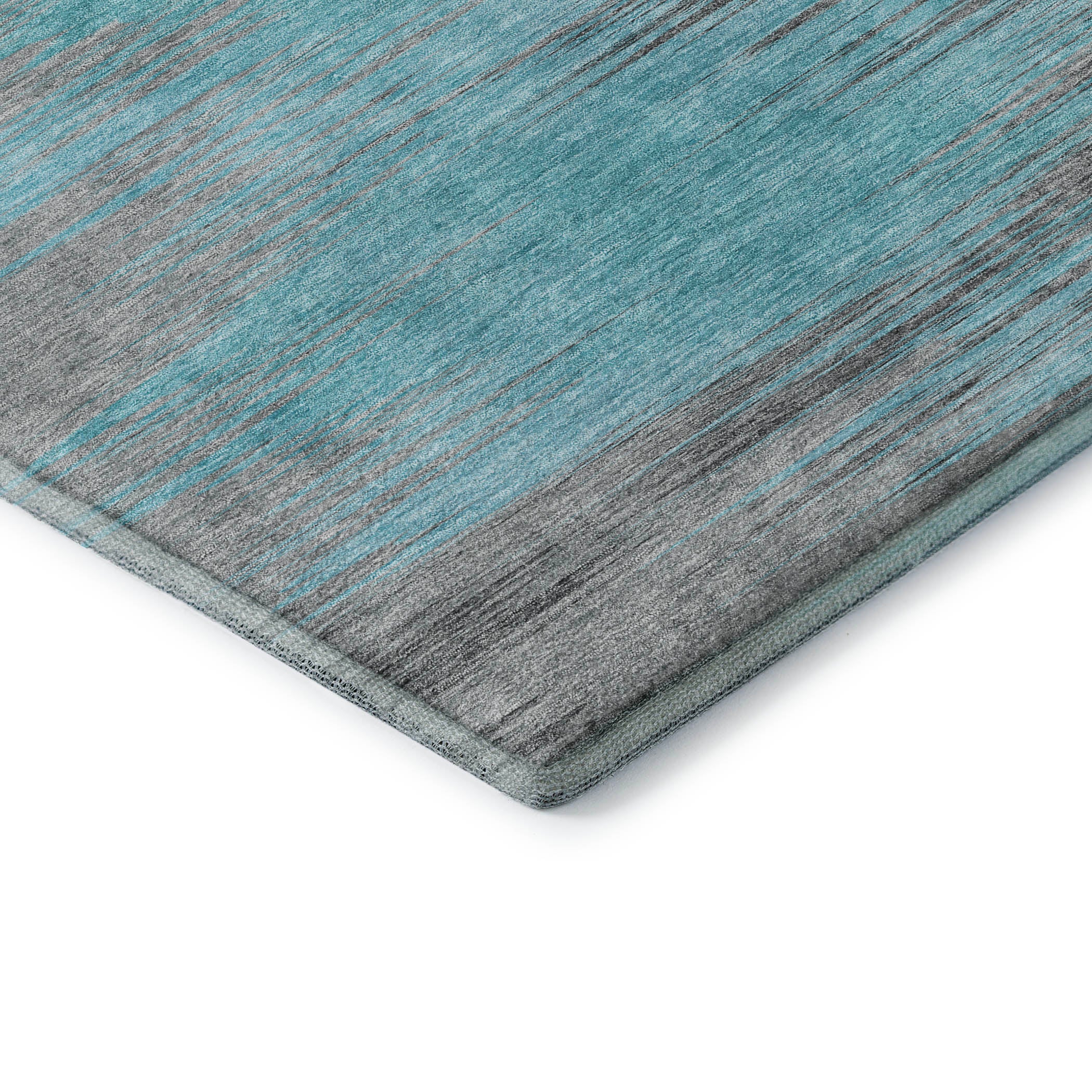 Bogota Machine Washable Transitional Teal Rug 1'8" x 2'6" #shape_Rectangle
