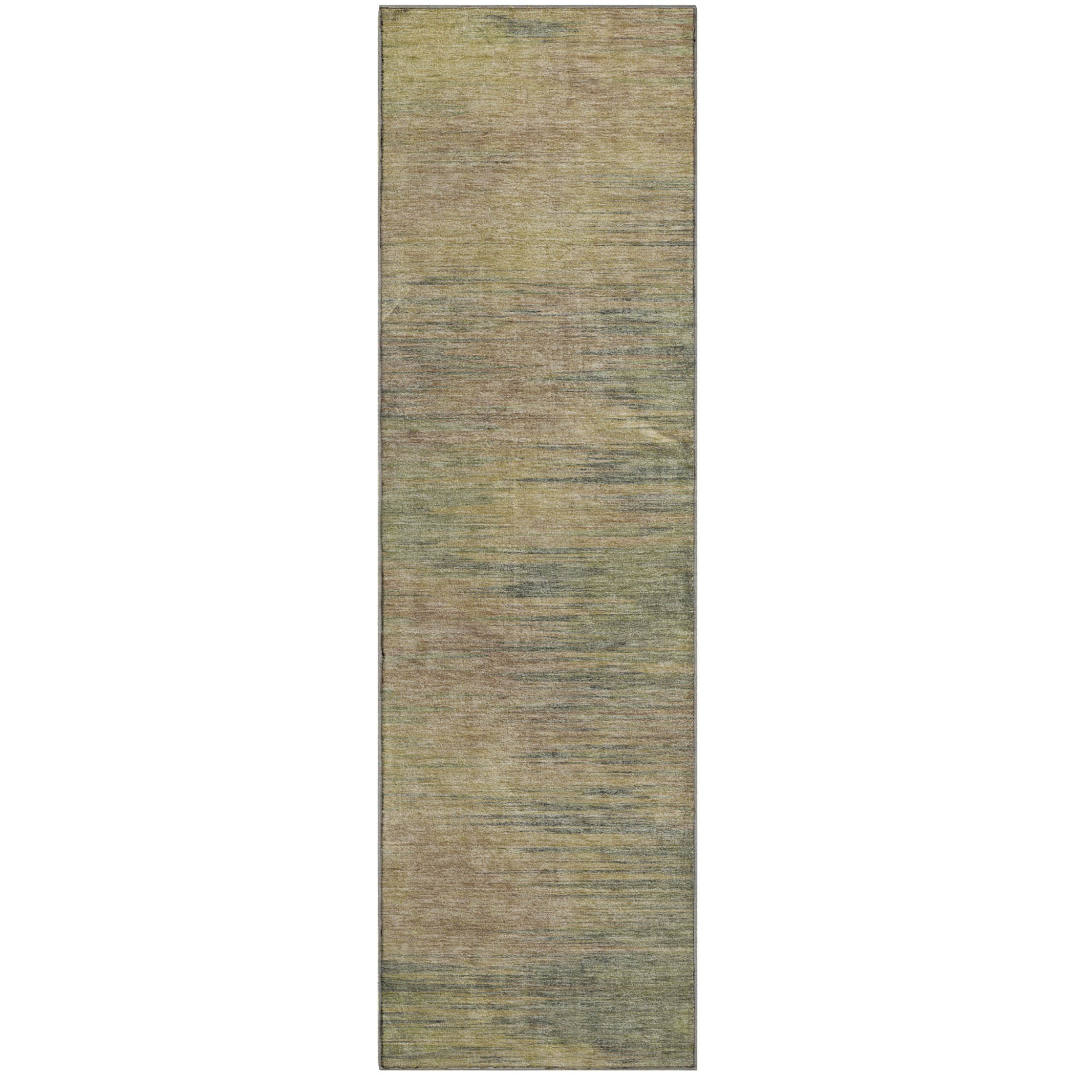 Tallinn Machine Washable Transitional Aloe Green Rug 2'3" x 7'6" #shape_Runner