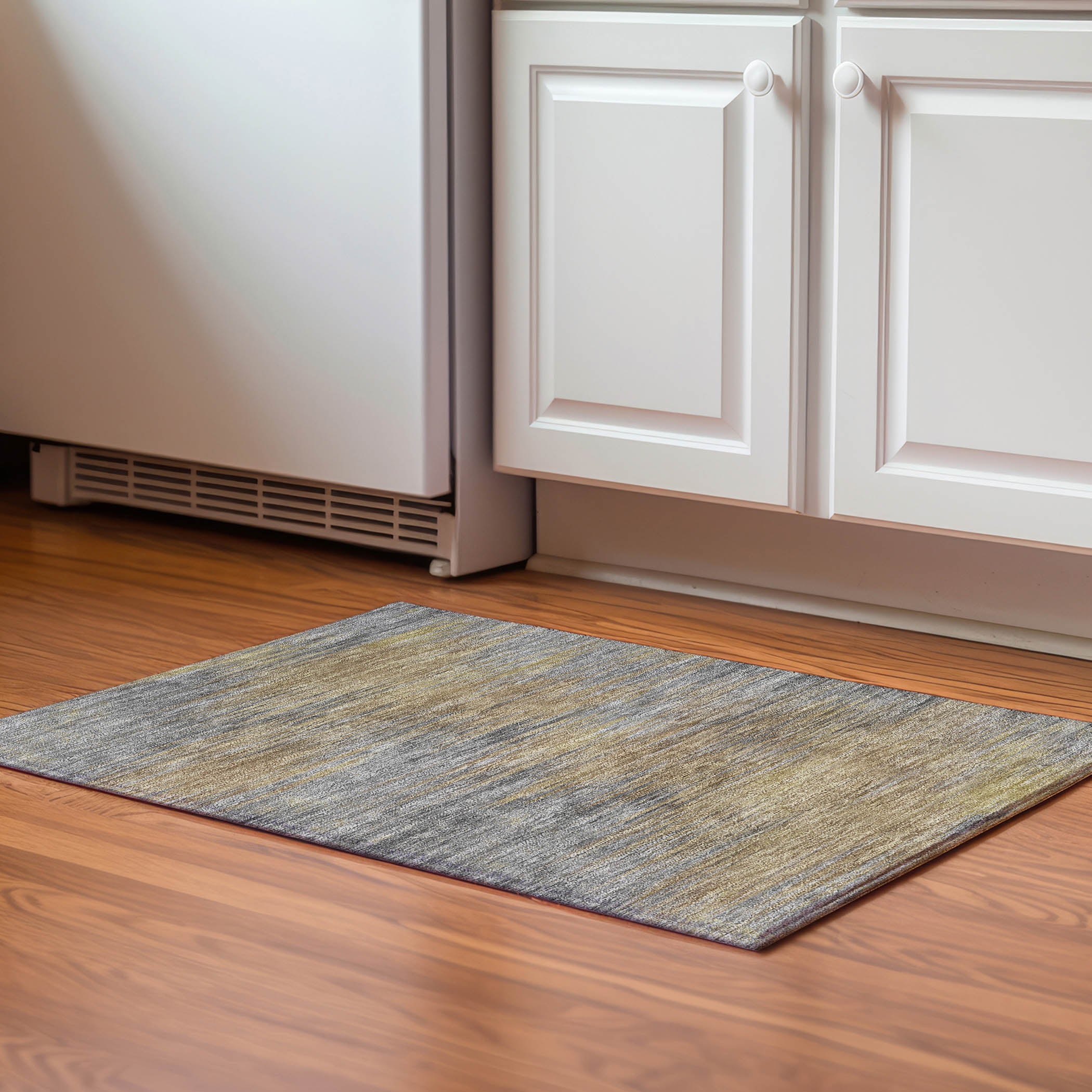 Tallinn Machine Washable Transitional Brown Rug 1'8" x 2'6" #shape_Rectangle