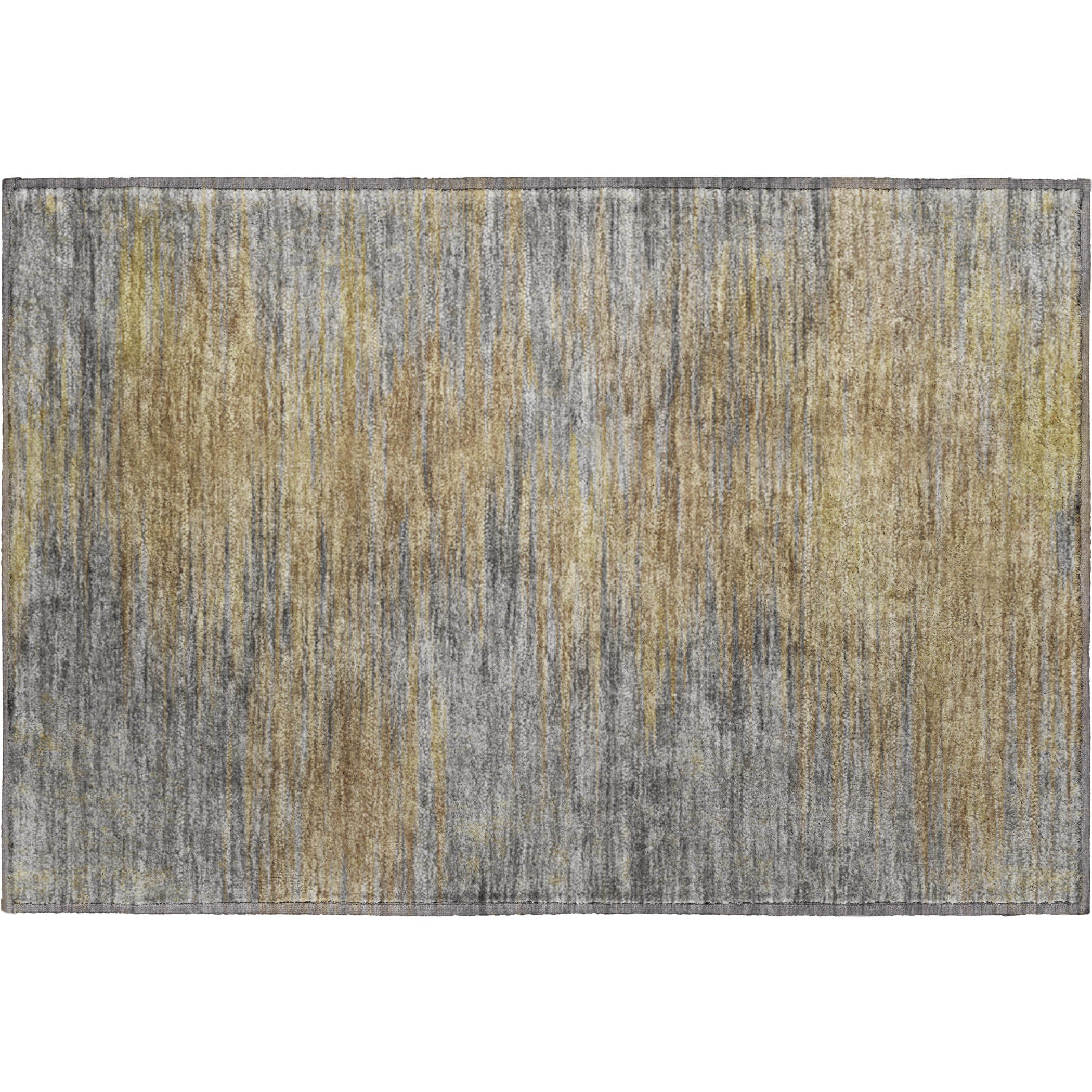 Tallinn Machine Washable Transitional Brown Rug 1'8" x 2'6" #shape_Rectangle