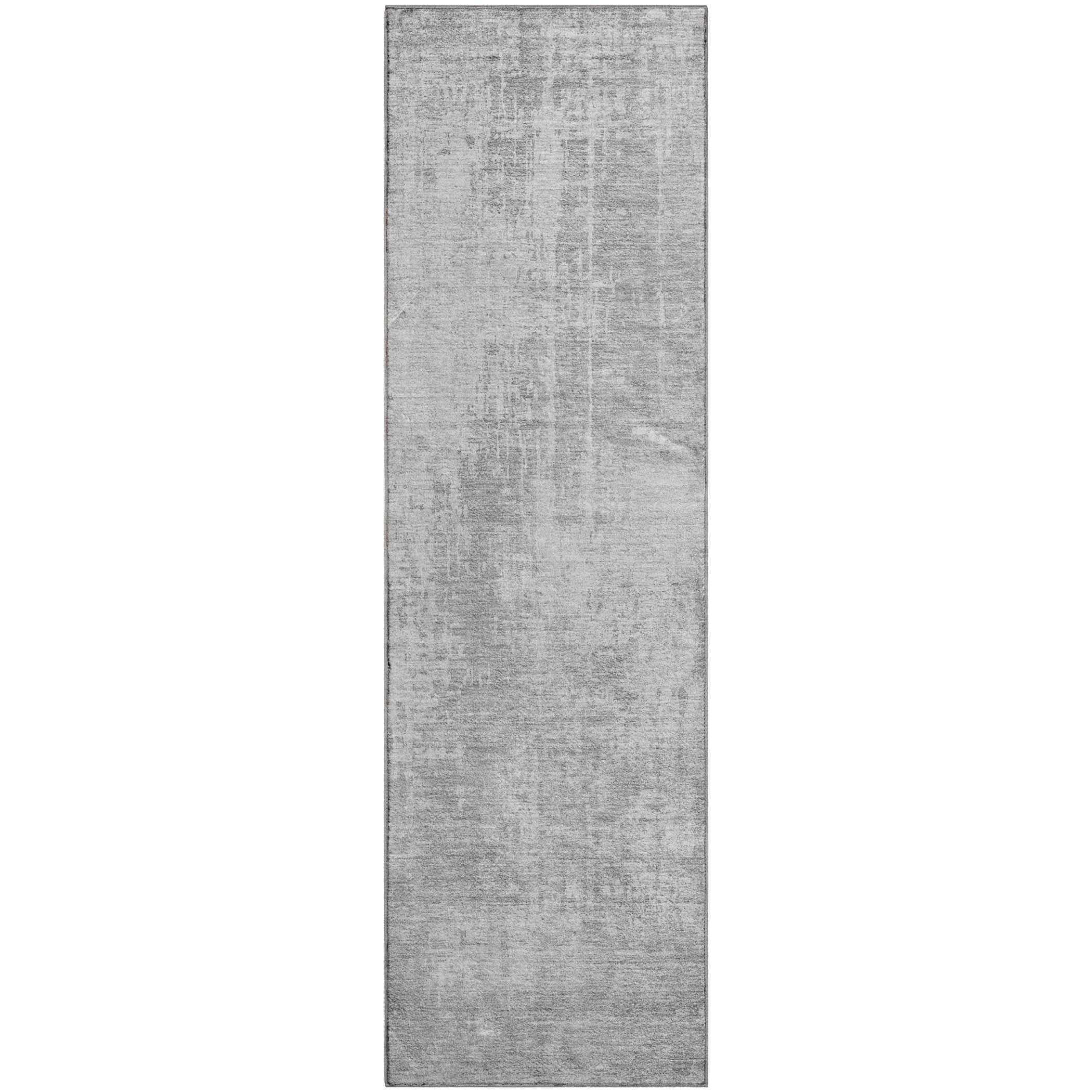 Siena Machine Washable Transitional Silver Gray Rug 2'3" x 7'6" #shape_Runner
