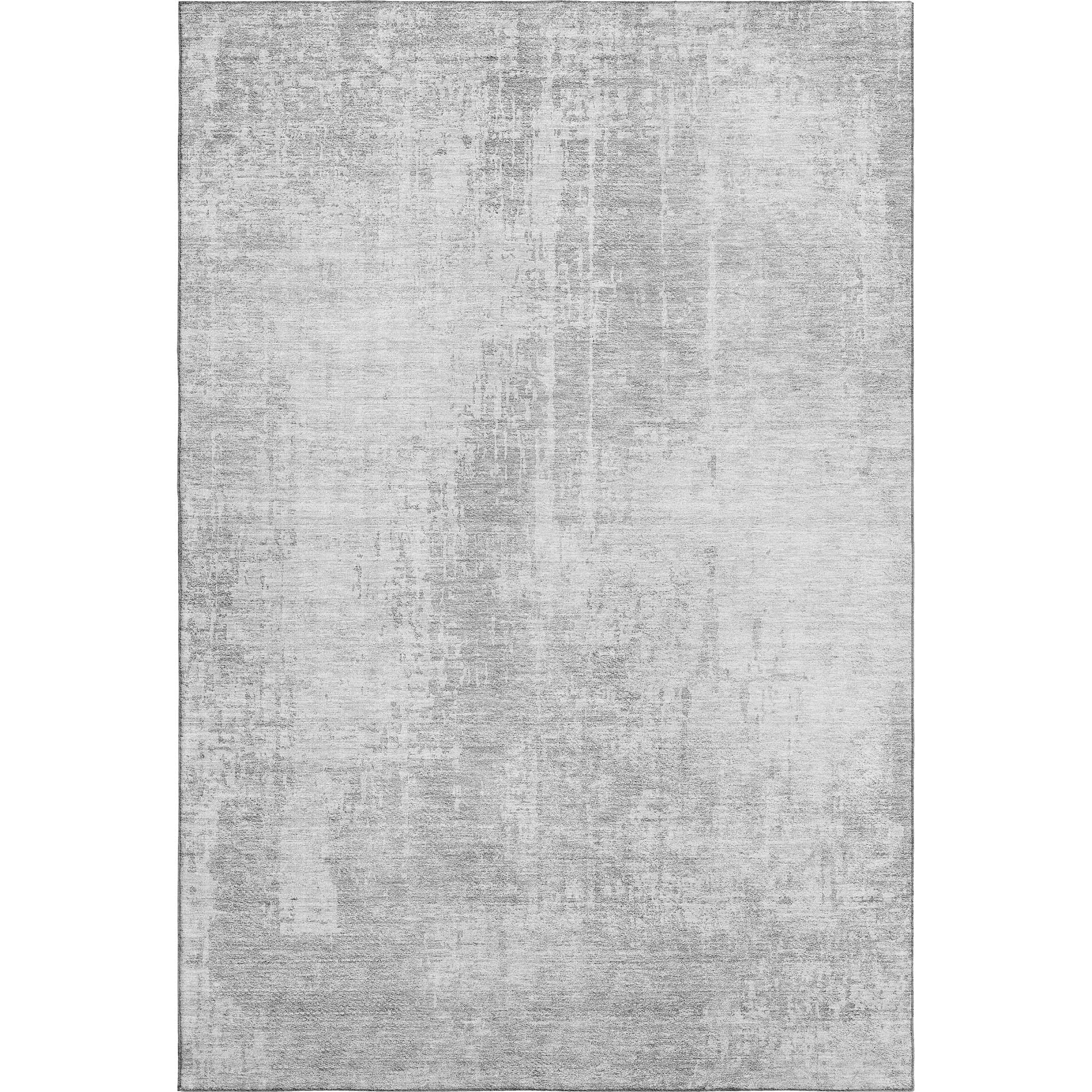 Siena Machine Washable Transitional Silver Gray Rug 2'6" x 3'10" #shape_Rectangle