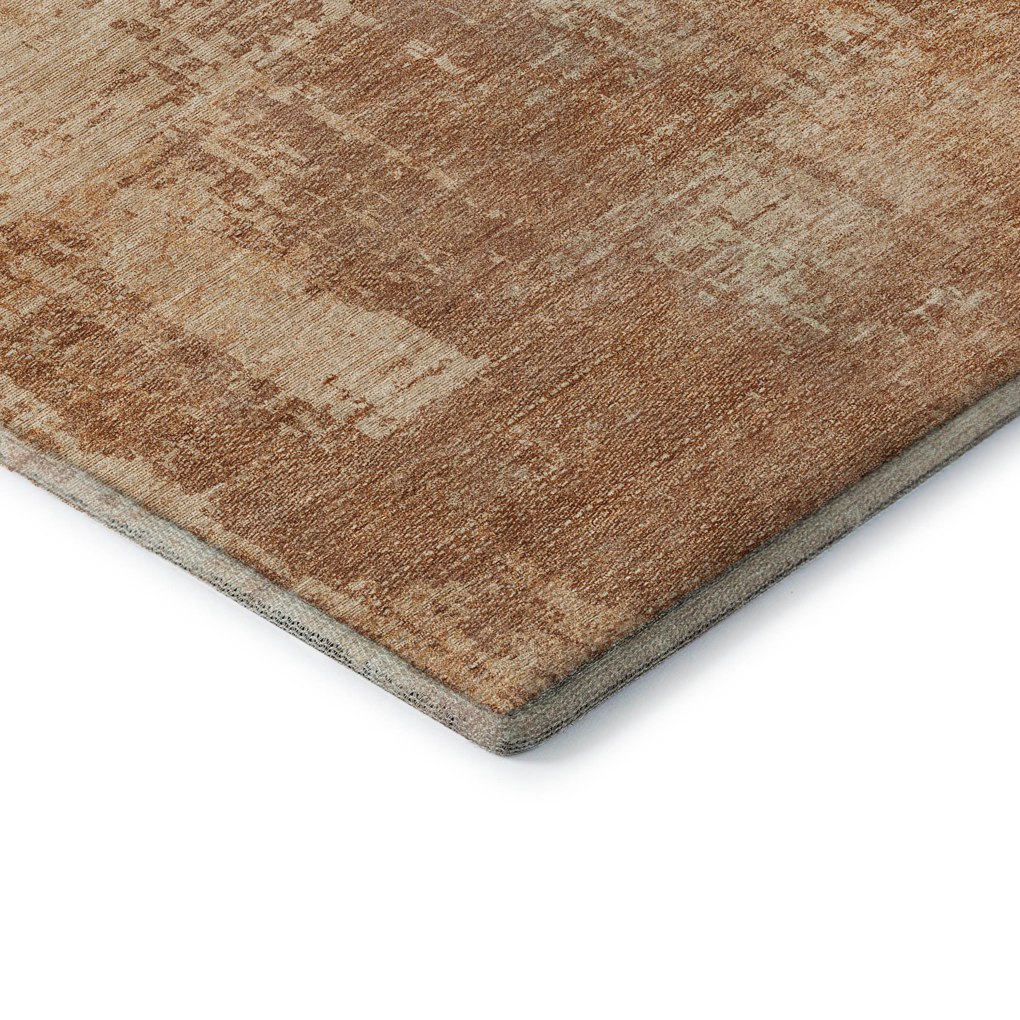 Siena Machine Washable Transitional Terracotta Orange Rug 1'8" x 2'6" #shape_Rectangle