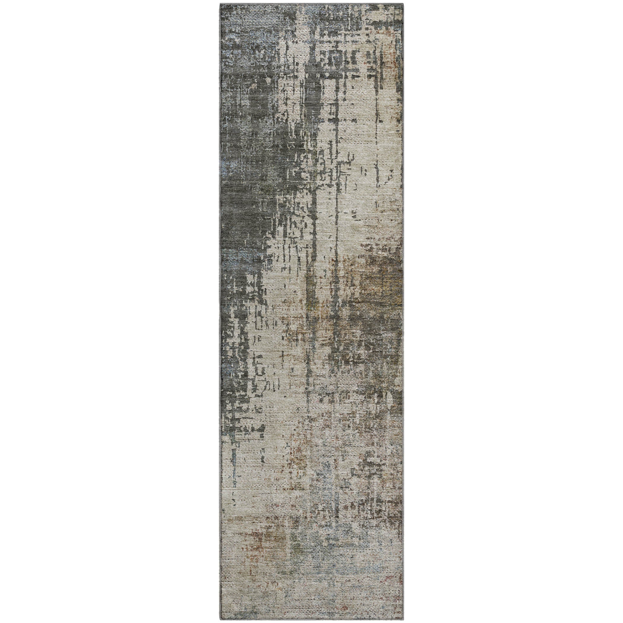 Marrakech Machine Washable Transitional Beige Brown Rug 2'3" x 7'6" #shape_Runner