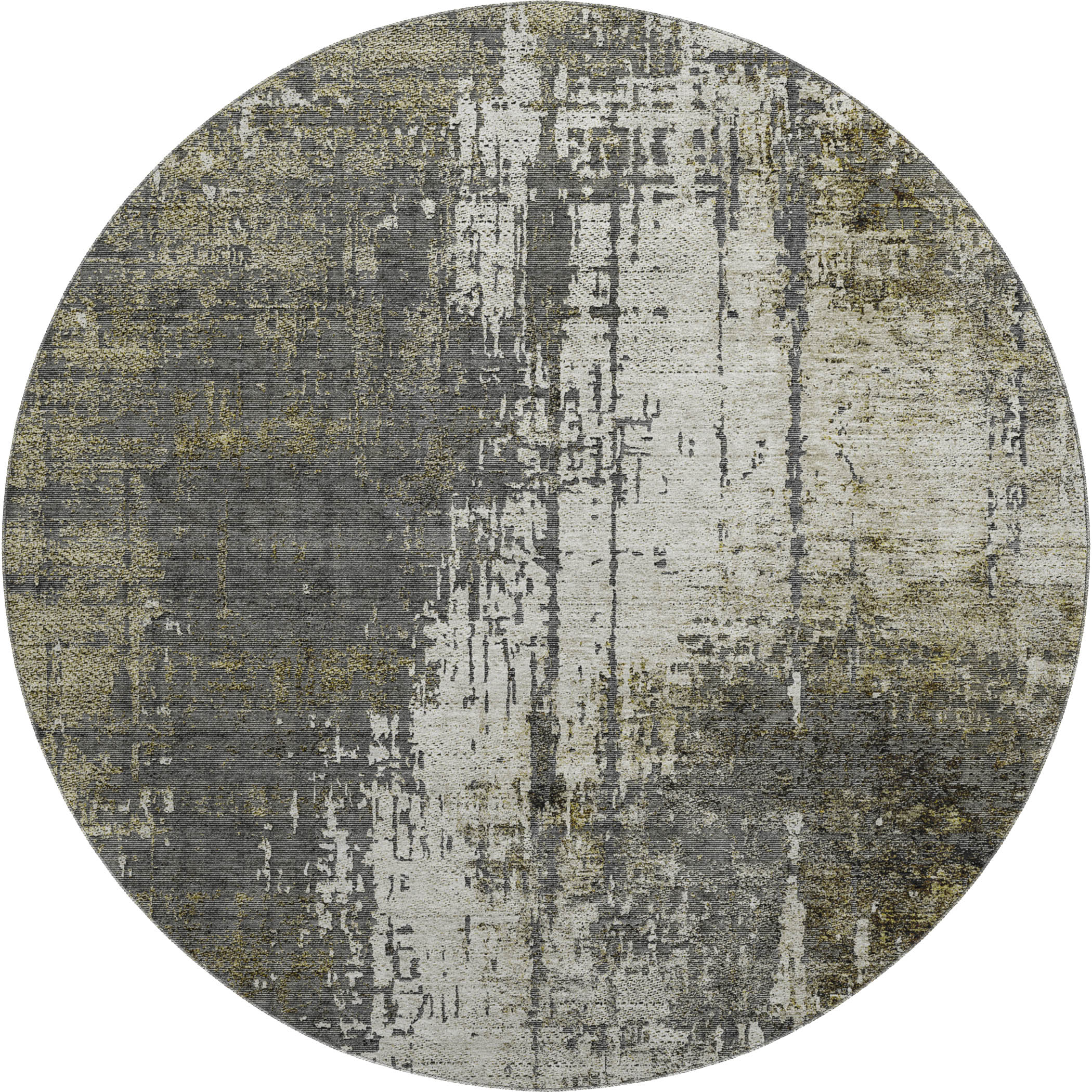Marrakech Machine Washable Transitional Taupe Brown Rug 8' x 8' #shape_Round