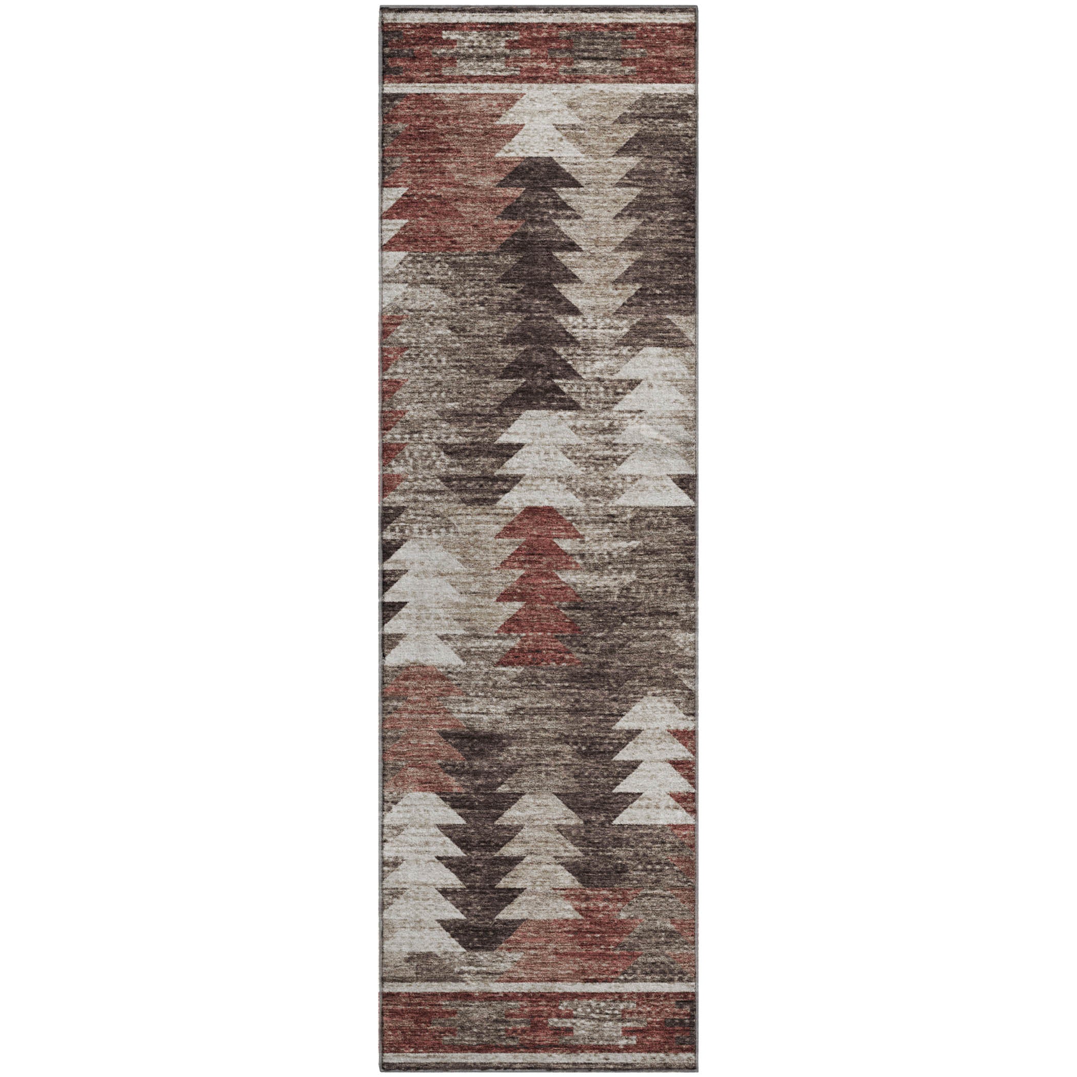 Chiang Mai Machine Washable Transitional Chocolate Brown Rug 2'3" x 7'6" #shape_Runner