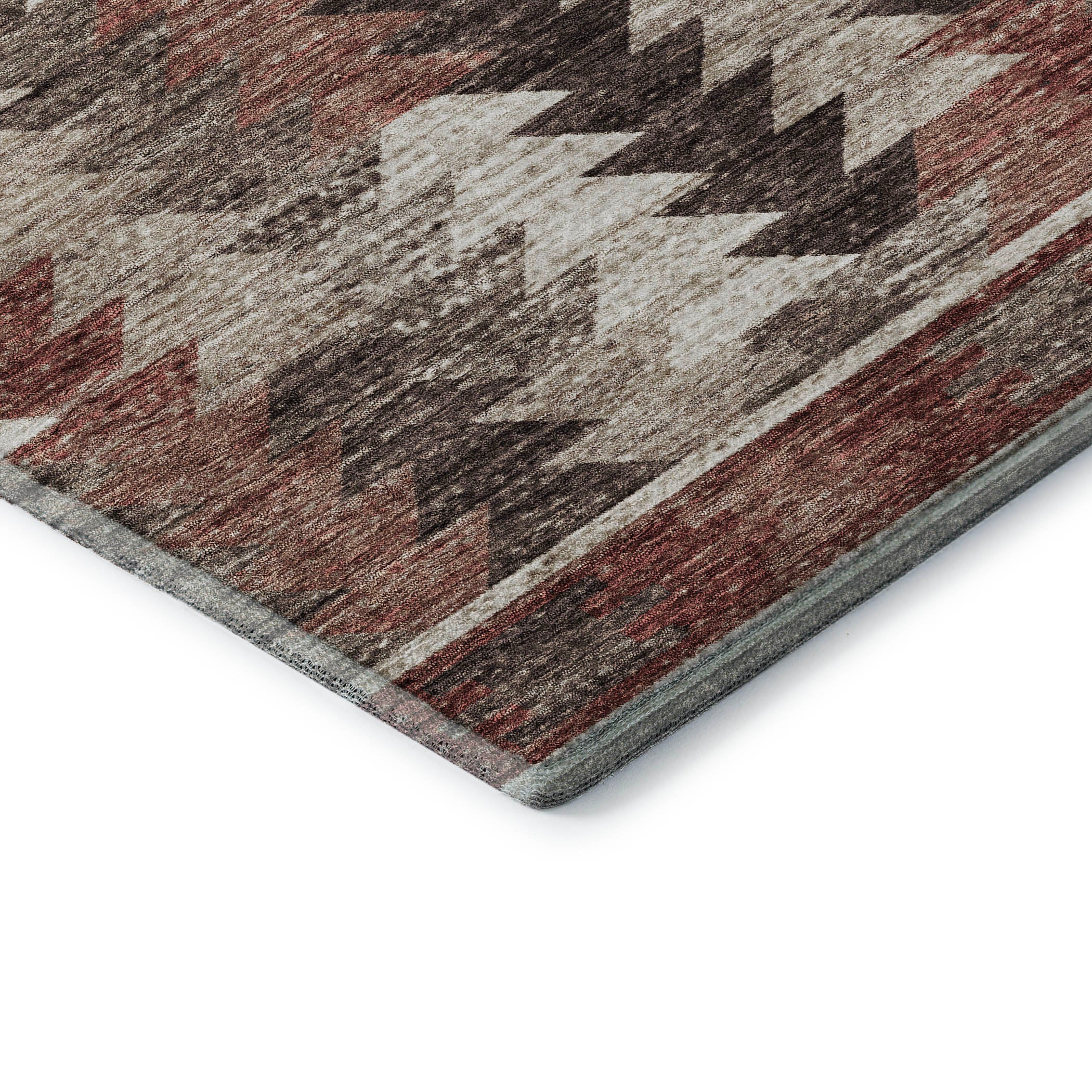 Chiang Mai Machine Washable Transitional Chocolate Brown Rug 1'8" x 2'6" #shape_Rectangle