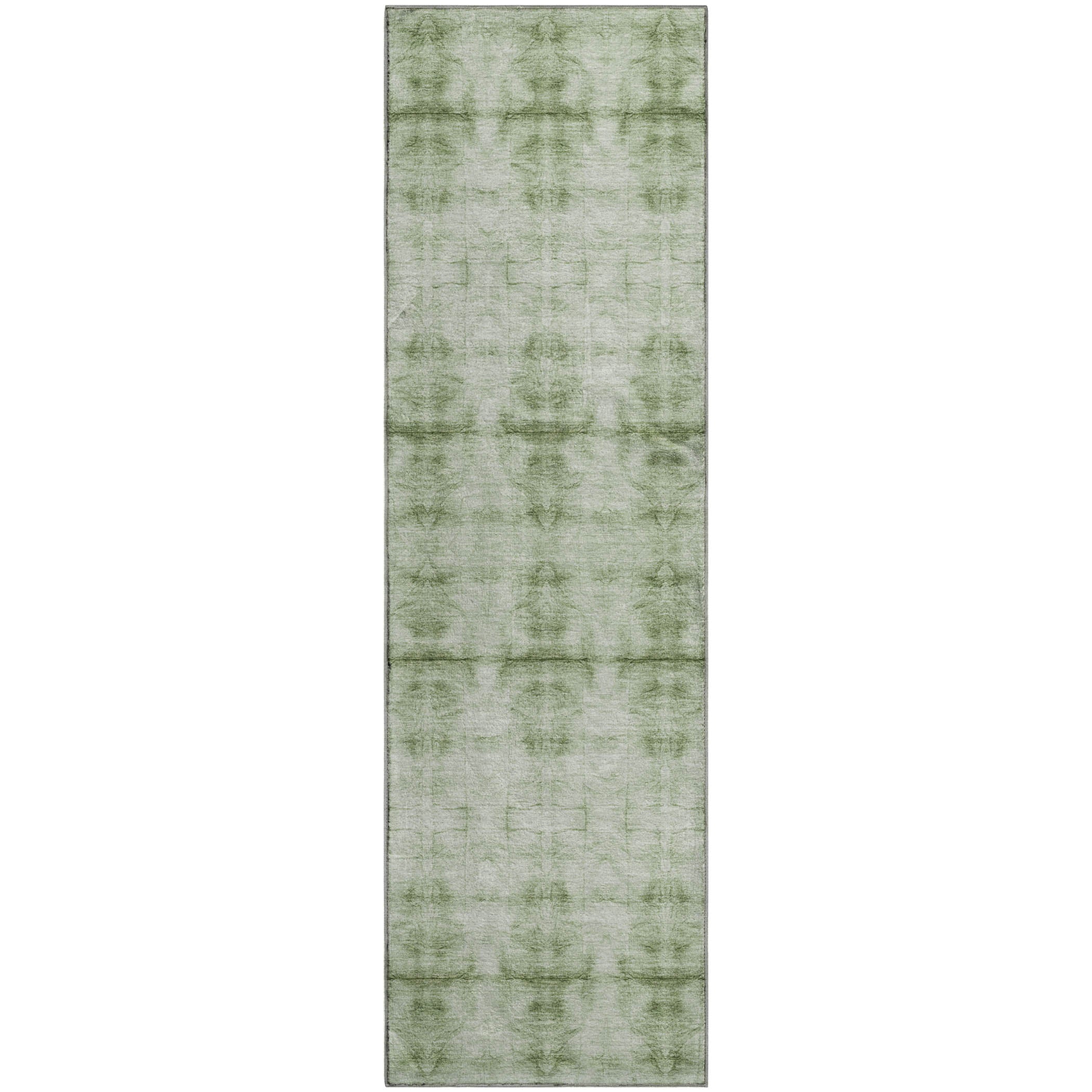 Reykjavik Machine Washable Transitional Sage Green Rug 2'3" x 7'6" #shape_Runner