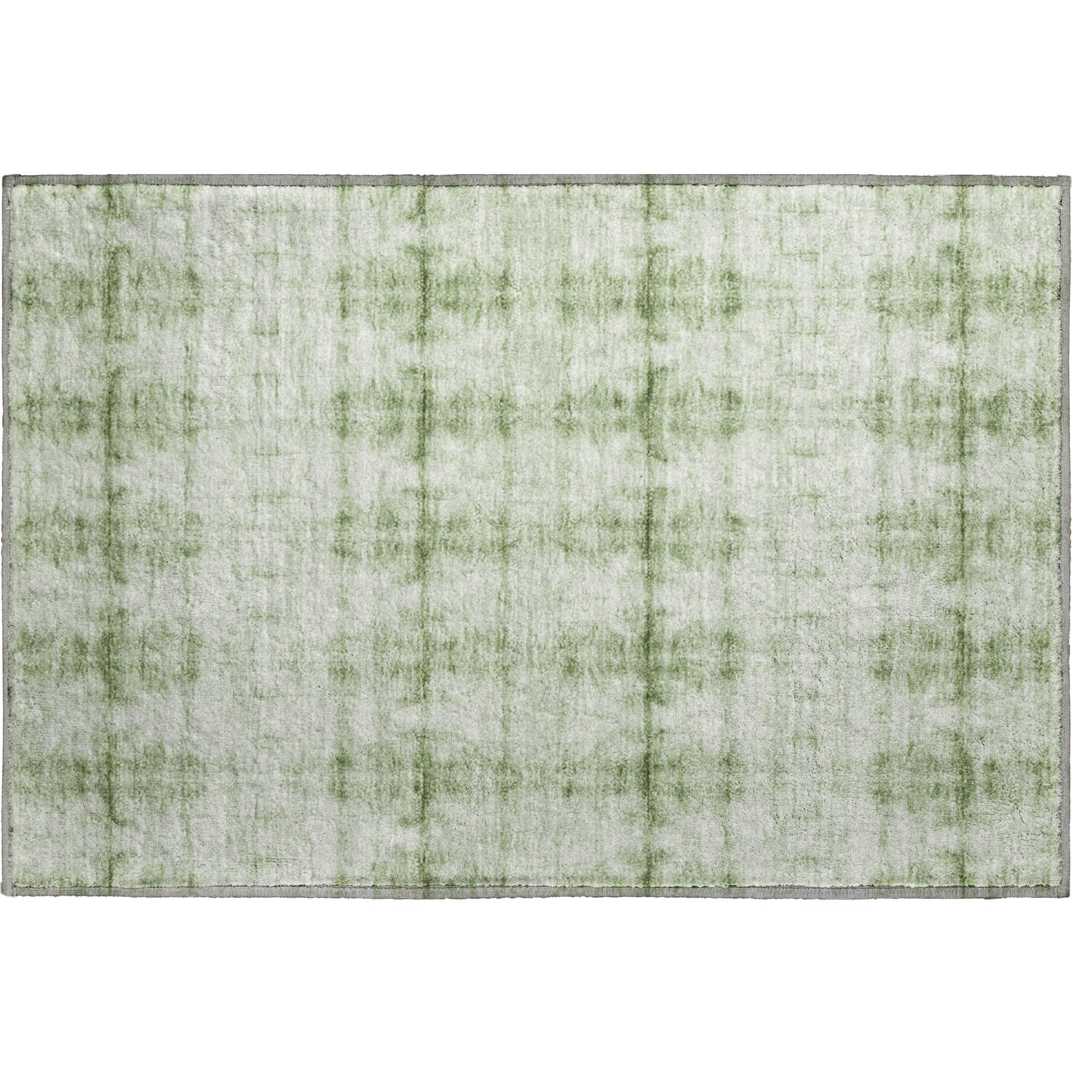 Reykjavik Machine Washable Transitional Sage Green Rug 1'8" x 2'6" #shape_Rectangle