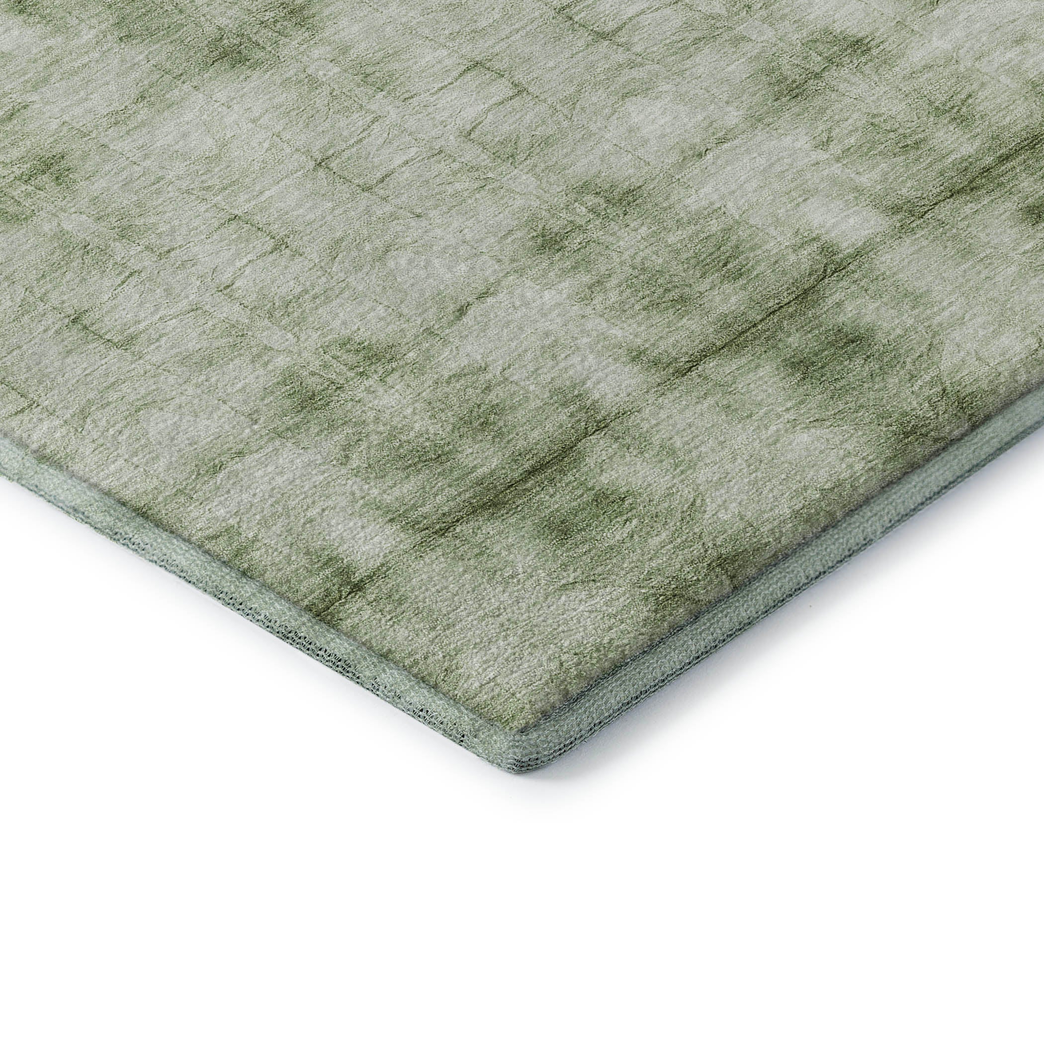 Reykjavik Machine Washable Transitional Sage Green Rug 1'8" x 2'6" #shape_Rectangle