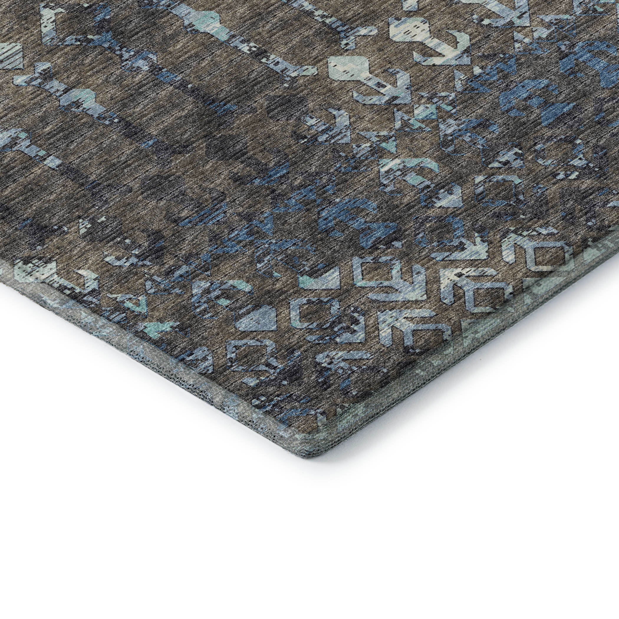 Baku Machine Washable Transitional Mink Multi Rug 1'8" x 2'6" #shape_Rectangle