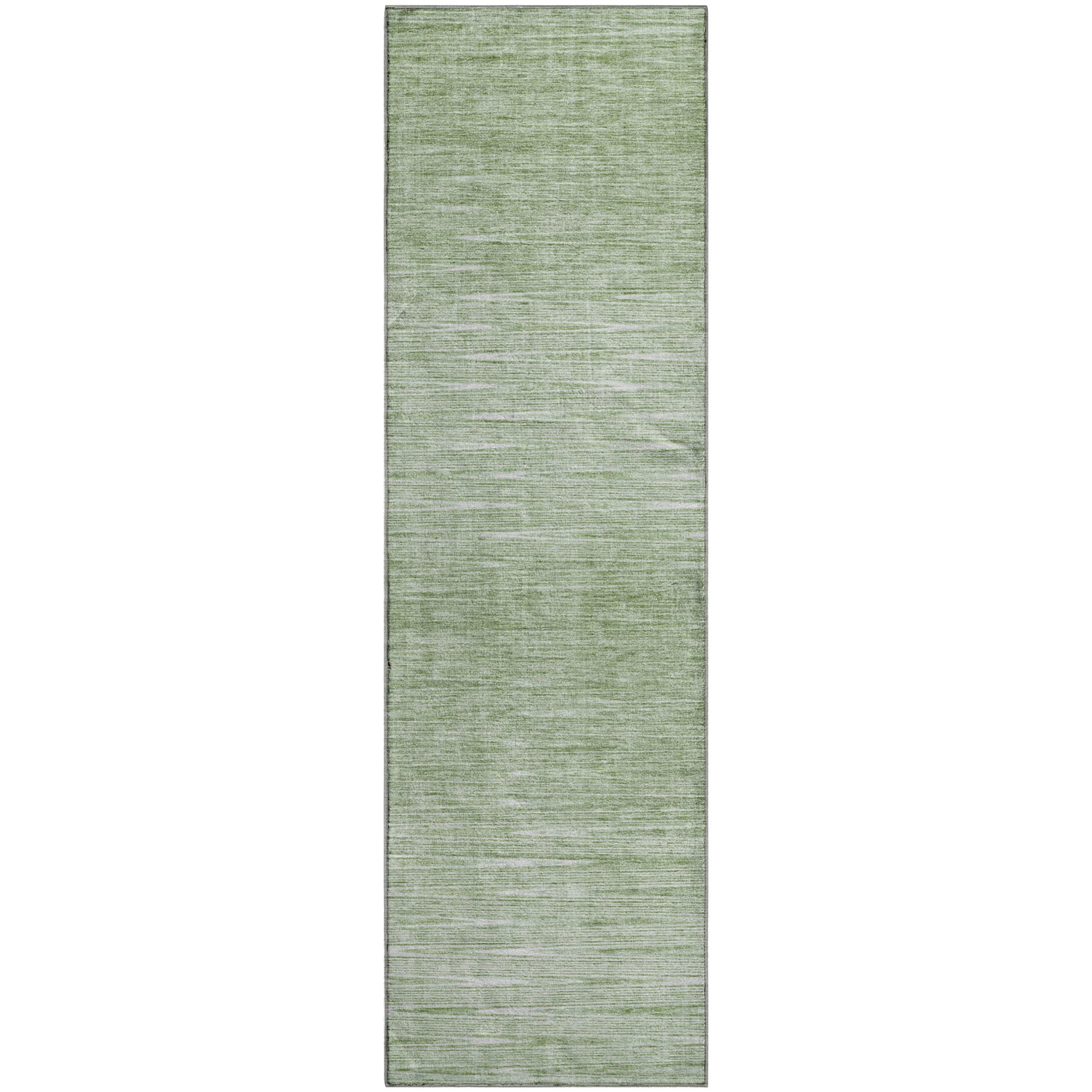 Budapest Machine Washable Transitional Aloe Green Rug 2'3" x 7'6" #shape_Runner