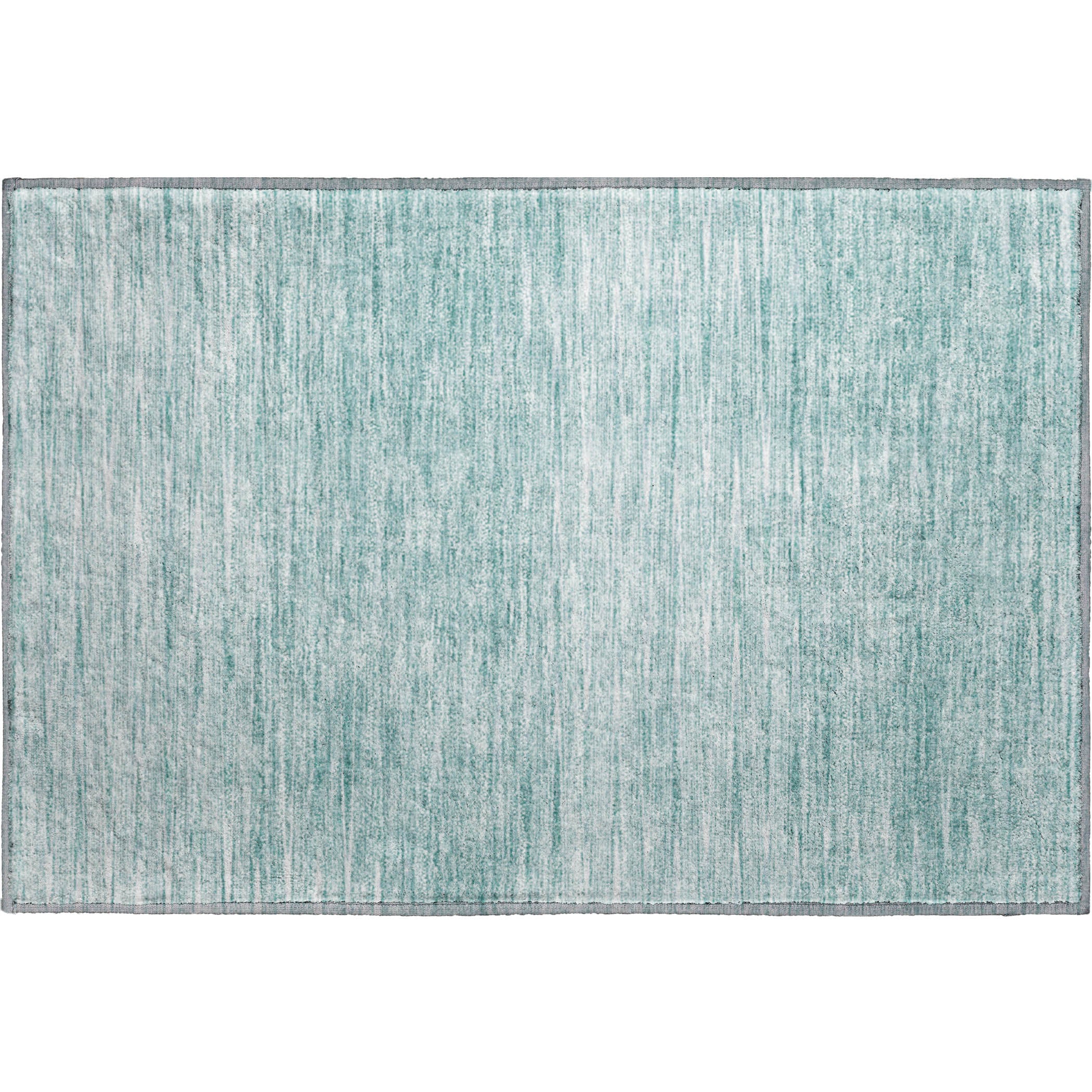 Budapest Machine Washable Transitional Aqua Teal Rug 1'8" x 2'6" #shape_Rectangle