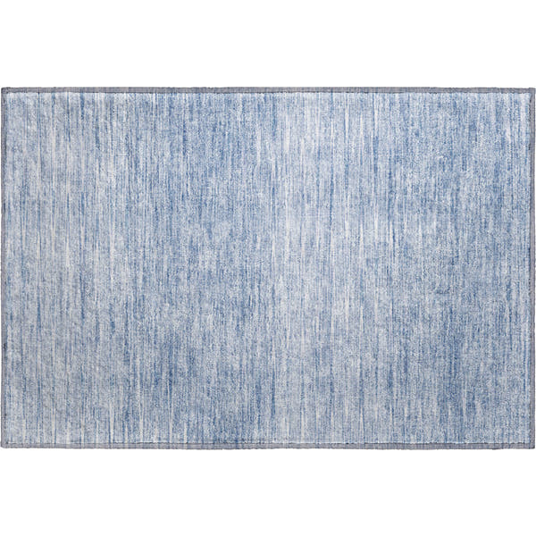 Budapest Machine Washable Transitional Denim Blue Rug 1'8" x 2'6"