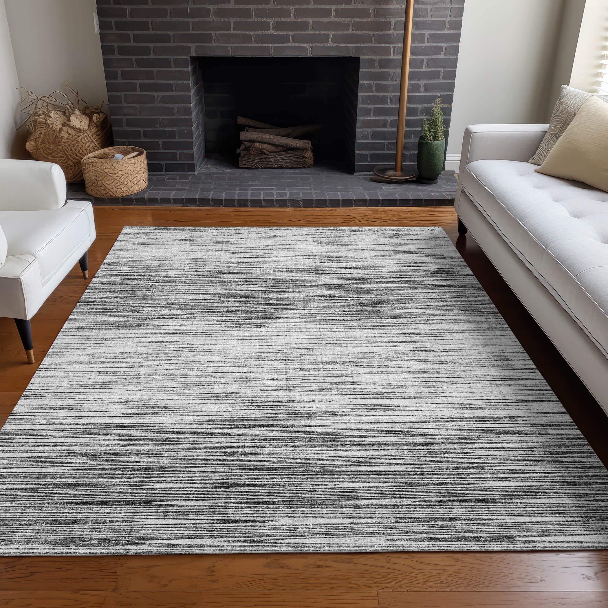 Budapest Machine Washable Transitional Gray Rug 2'6" x 3'10" #shape_Rectangle