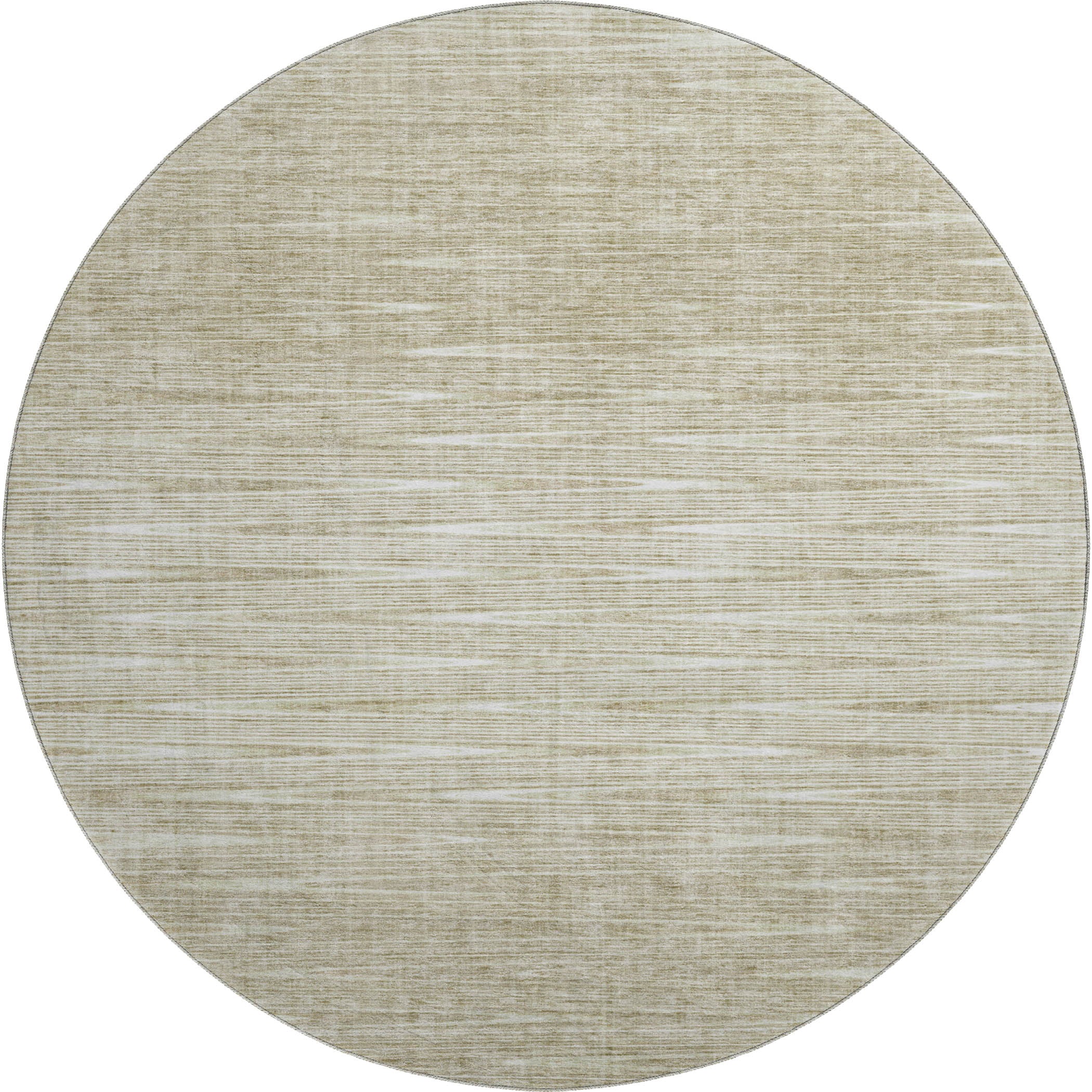 Budapest Machine Washable Transitional Khaki Brown Rug 8' x 8' #shape_Round