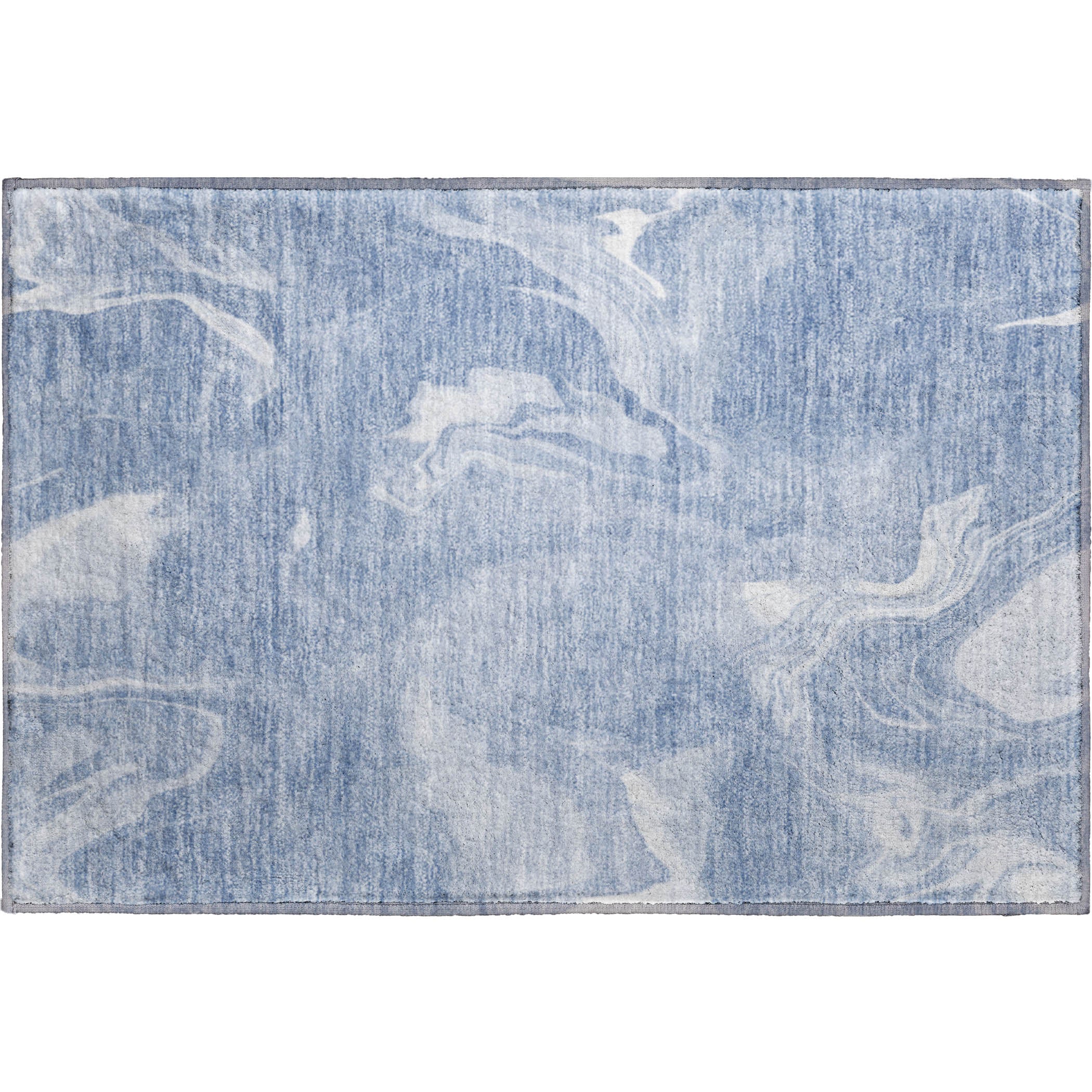 Kyoto Machine Washable Transitional Blue Rug 1'8" x 2'6" #shape_Rectangle