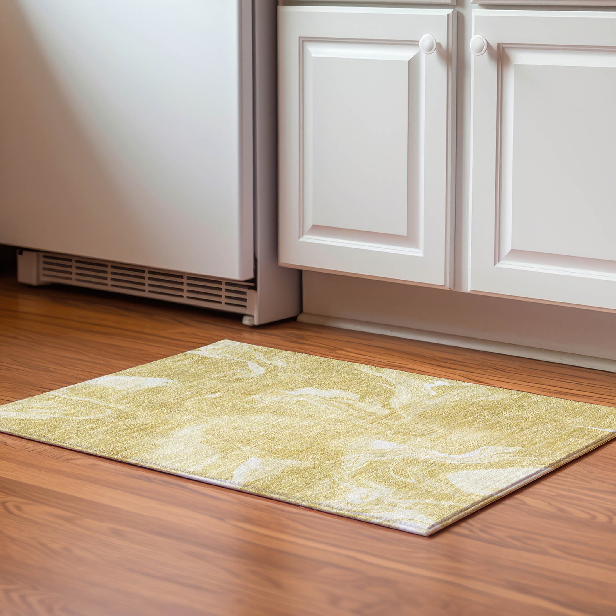 Kyoto Machine Washable Transitional Gold Rug 1'8" x 2'6" #shape_Rectangle