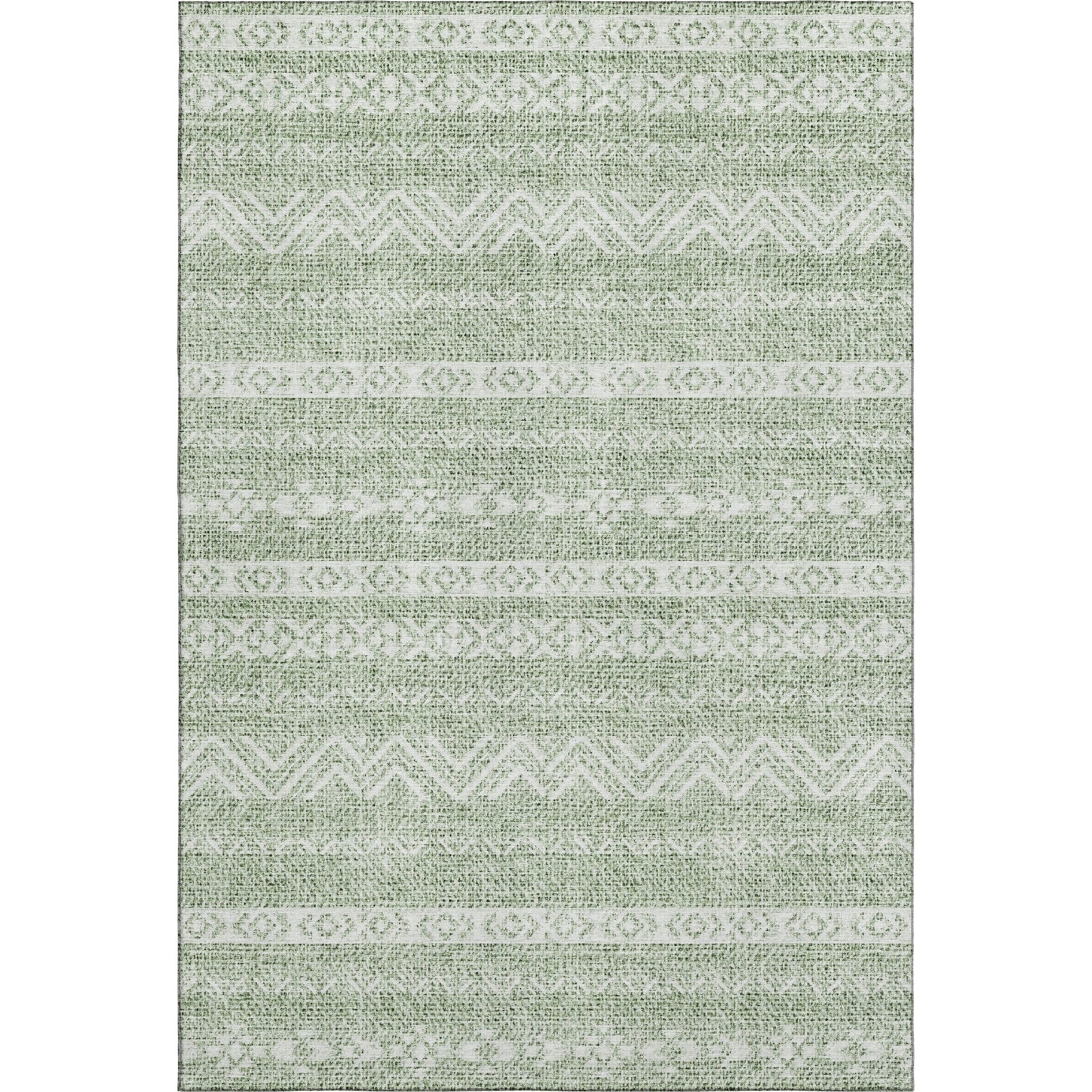 Sarajevo Machine Washable Transitional Aloe Green Rug 2'6" x 3'10" #shape_Rectangle
