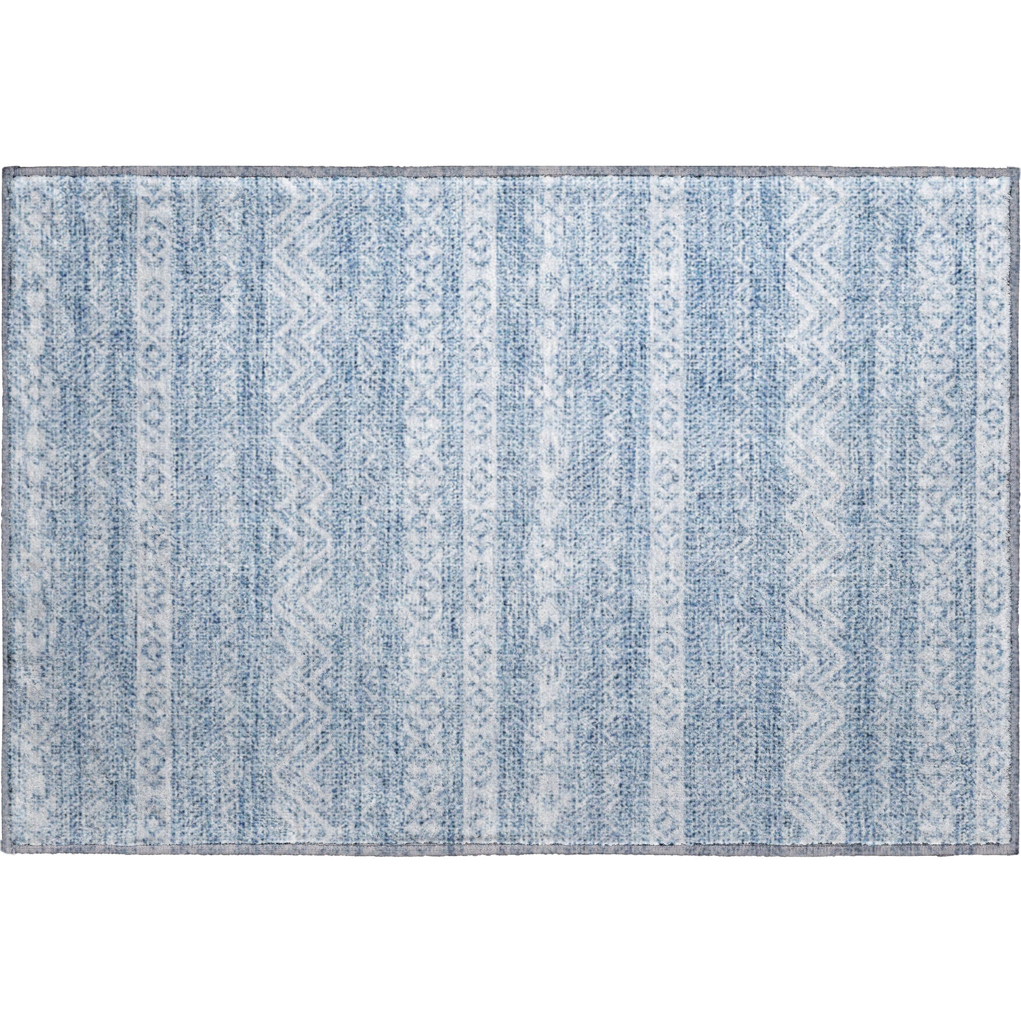 Sarajevo Machine Washable Transitional Blue Rug 1'8" x 2'6" #shape_Rectangle
