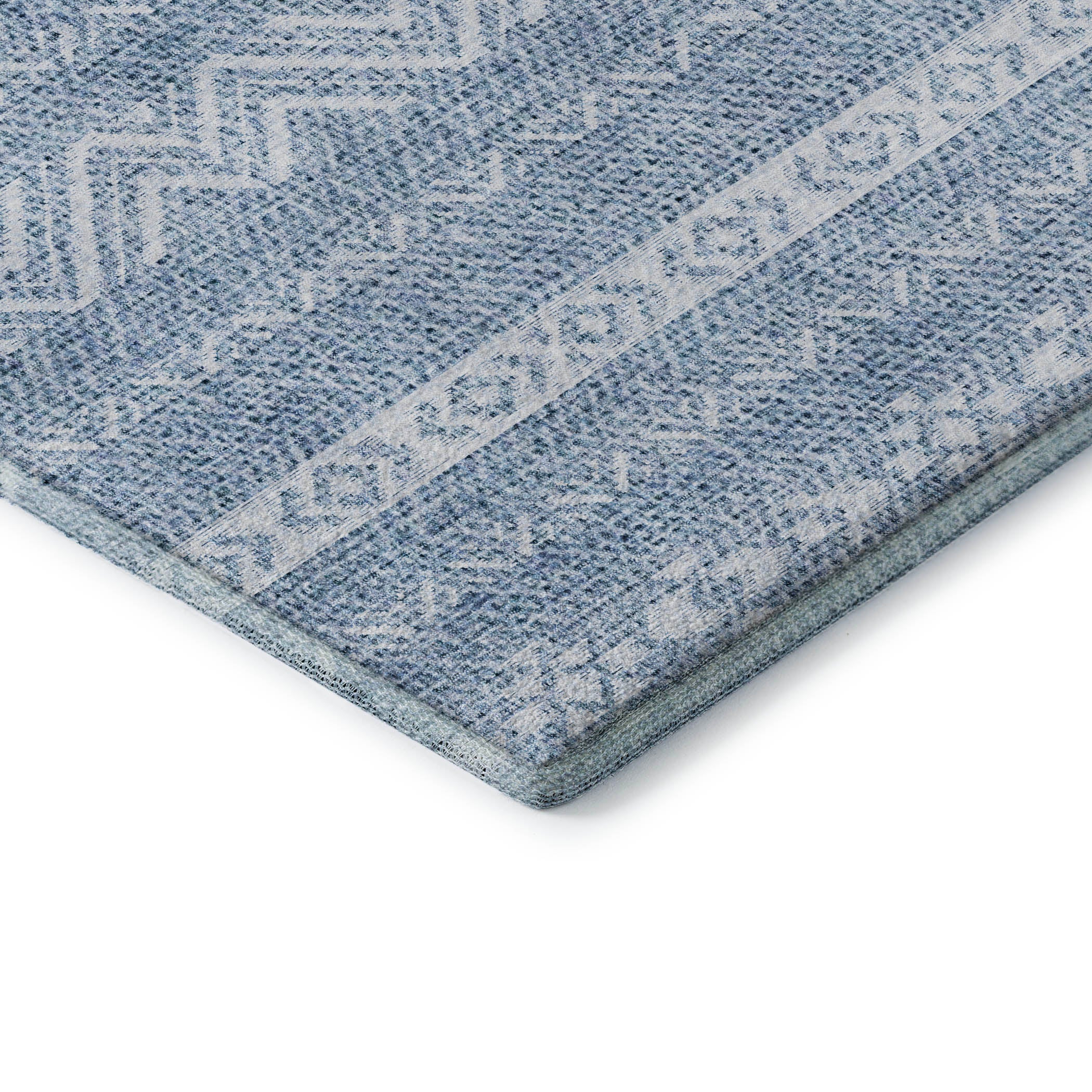 Sarajevo Machine Washable Transitional Blue Rug 1'8" x 2'6" #shape_Rectangle
