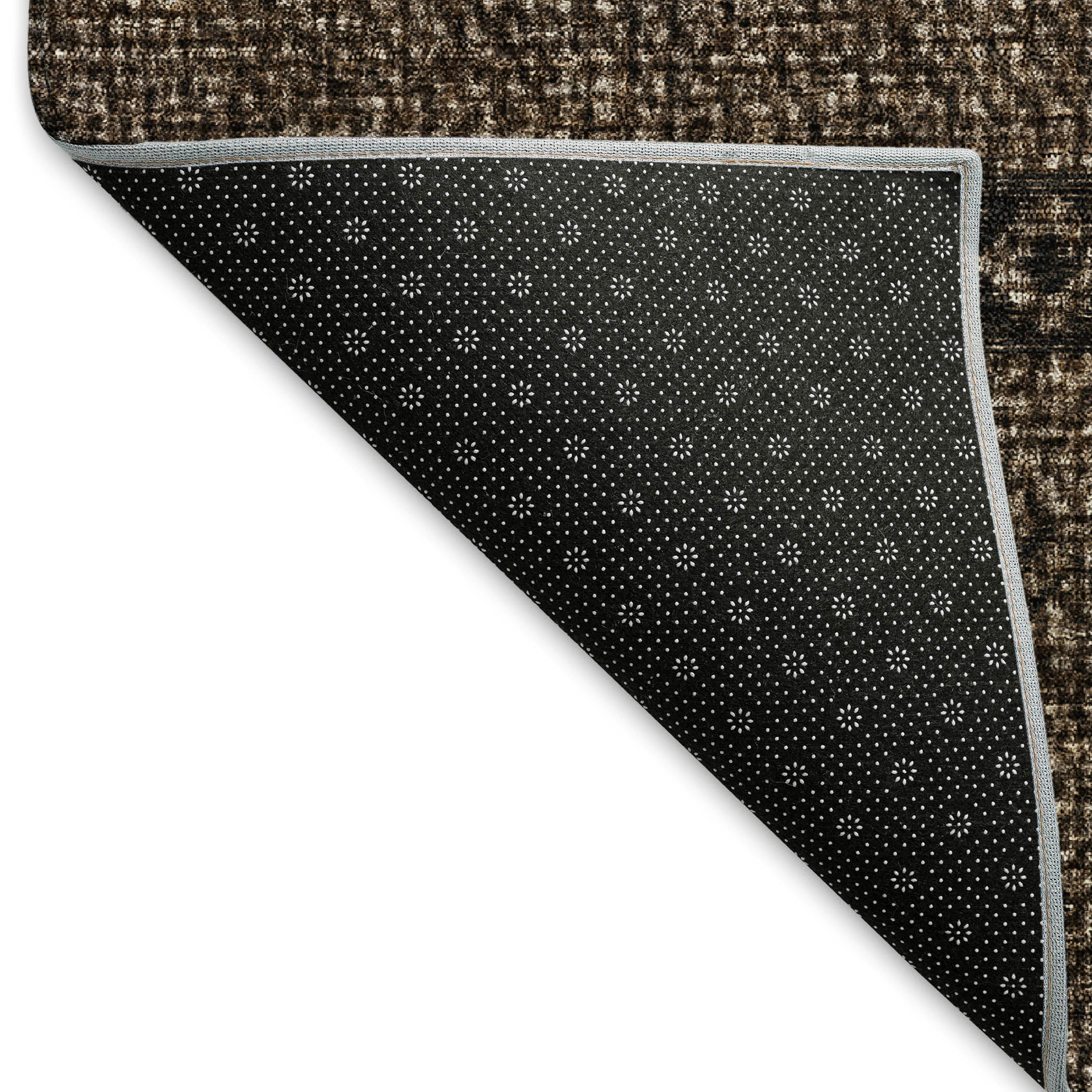 Sarajevo Machine Washable Transitional Chocolate Brown Rug 1'8" x 2'6" #shape_Rectangle