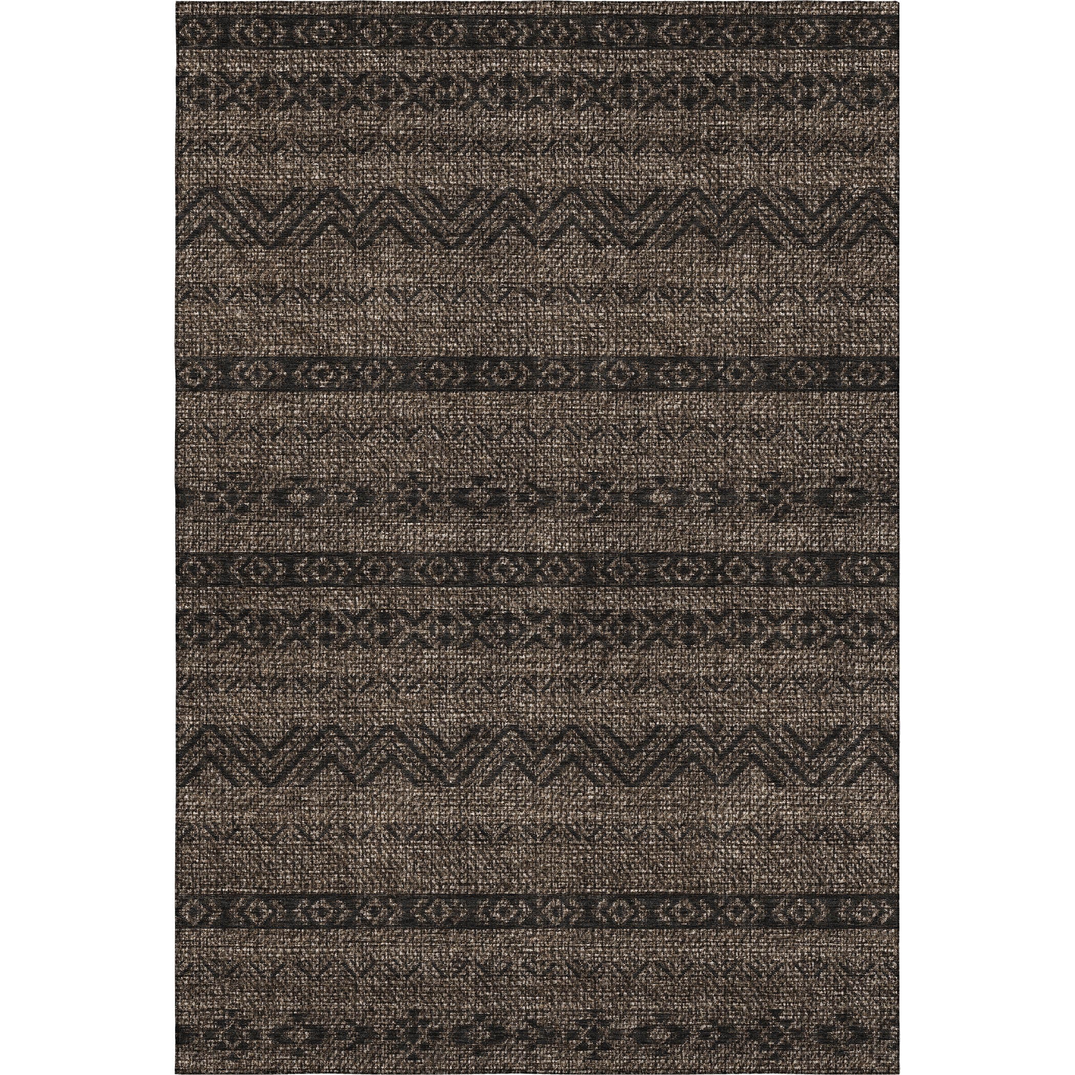 Sarajevo Machine Washable Transitional Chocolate Brown Rug 2'6" x 3'10" #shape_Rectangle
