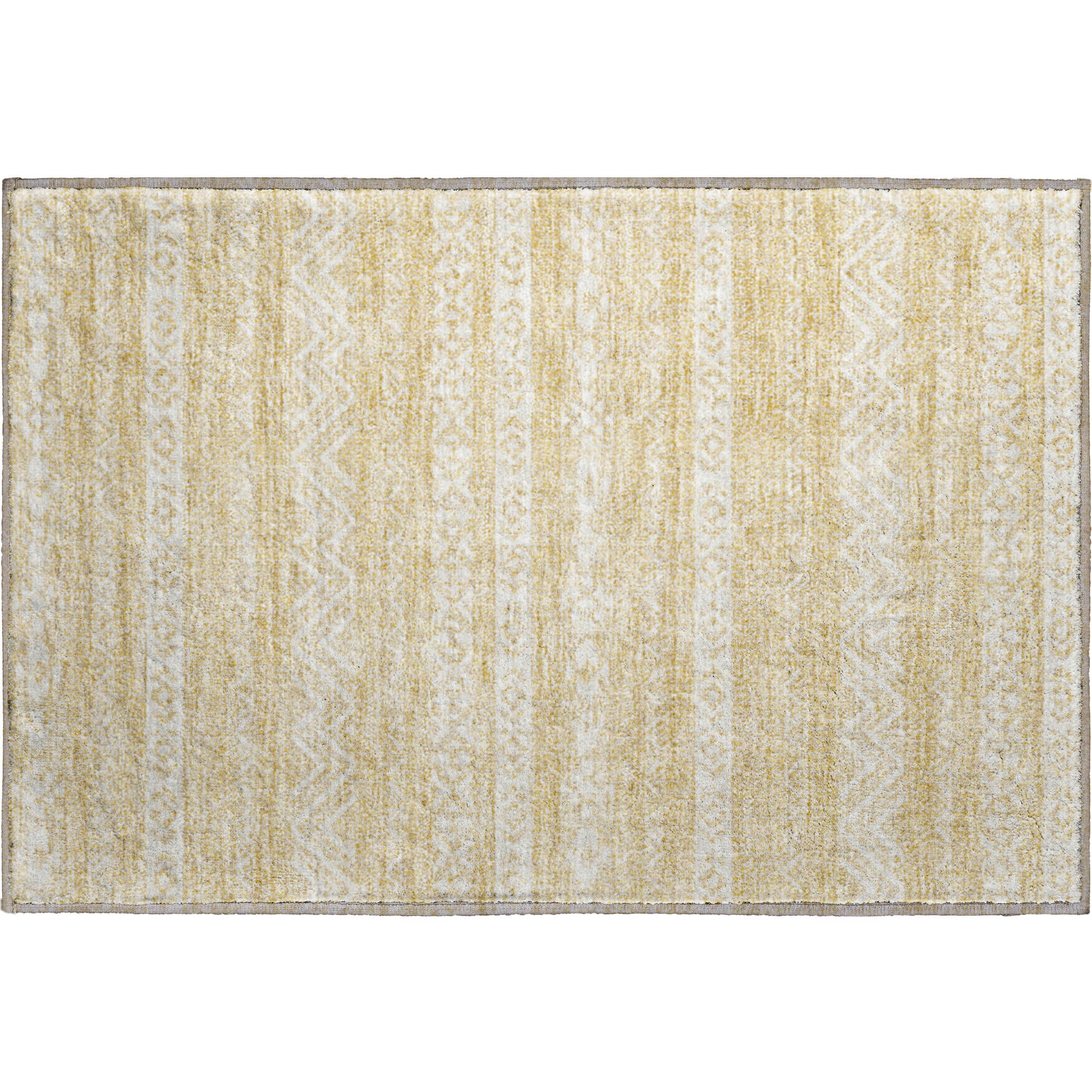 Sarajevo Machine Washable Transitional Gold Rug 1'8" x 2'6" #shape_Rectangle